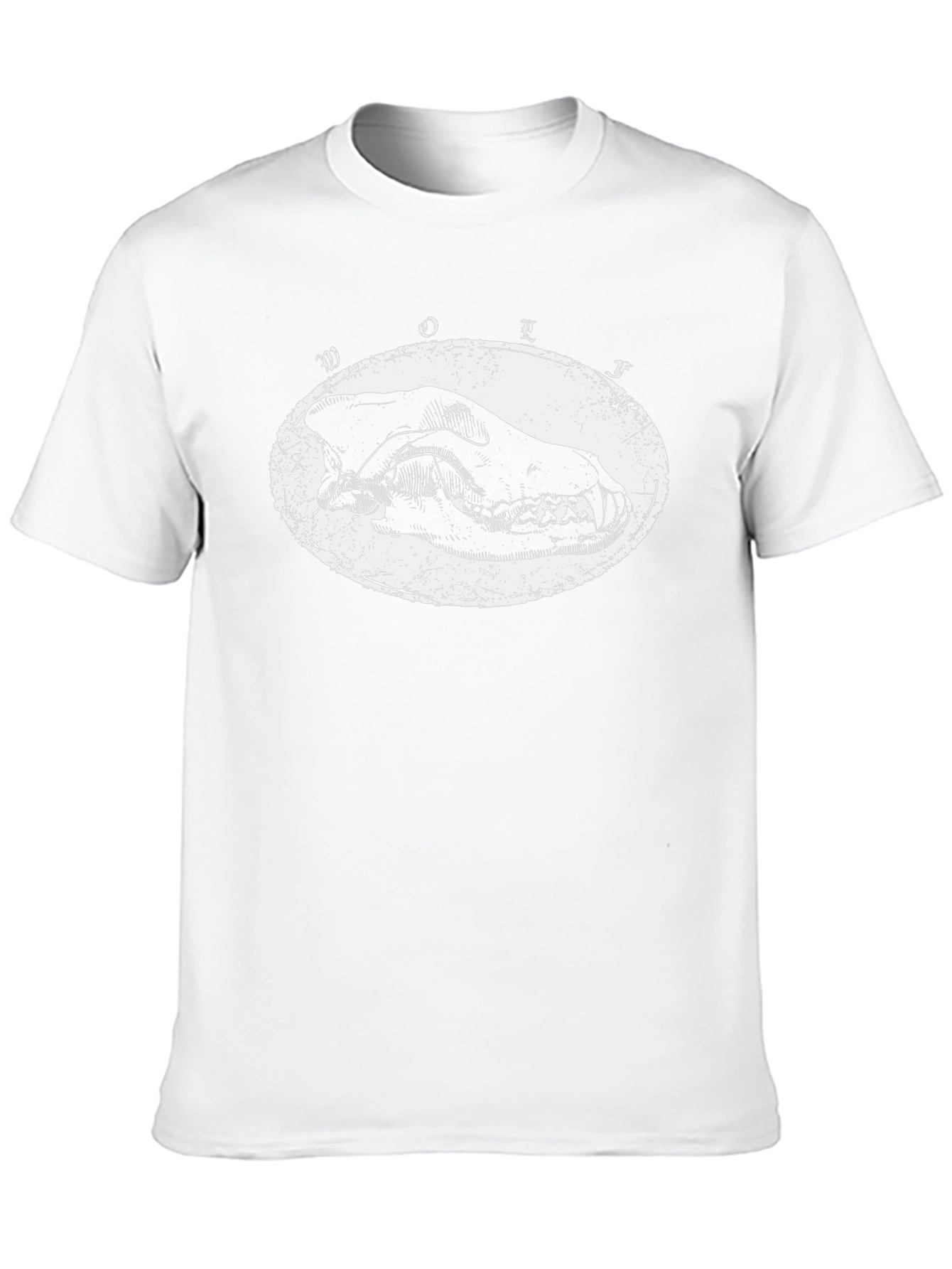 Wolf Skull Graphic Tee - Black Cotton T-Shirt