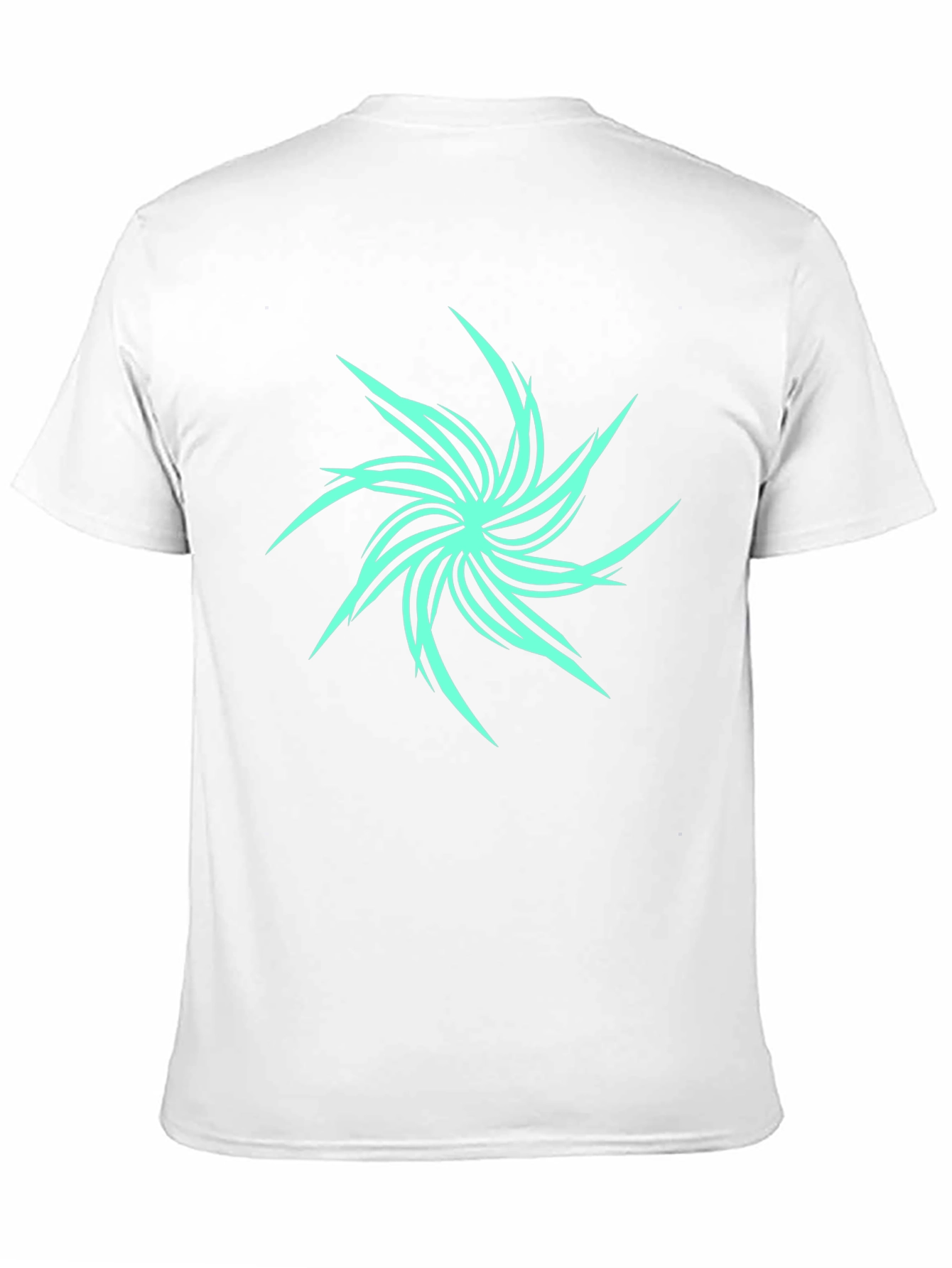 Abstract Spiral Graphic Black T-Shirt