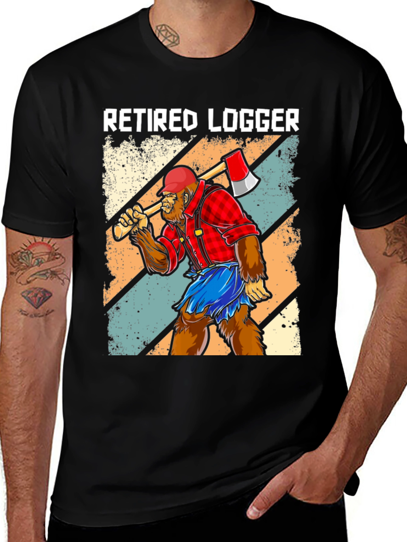 Retired Logger Bigfoot Graphic Tee