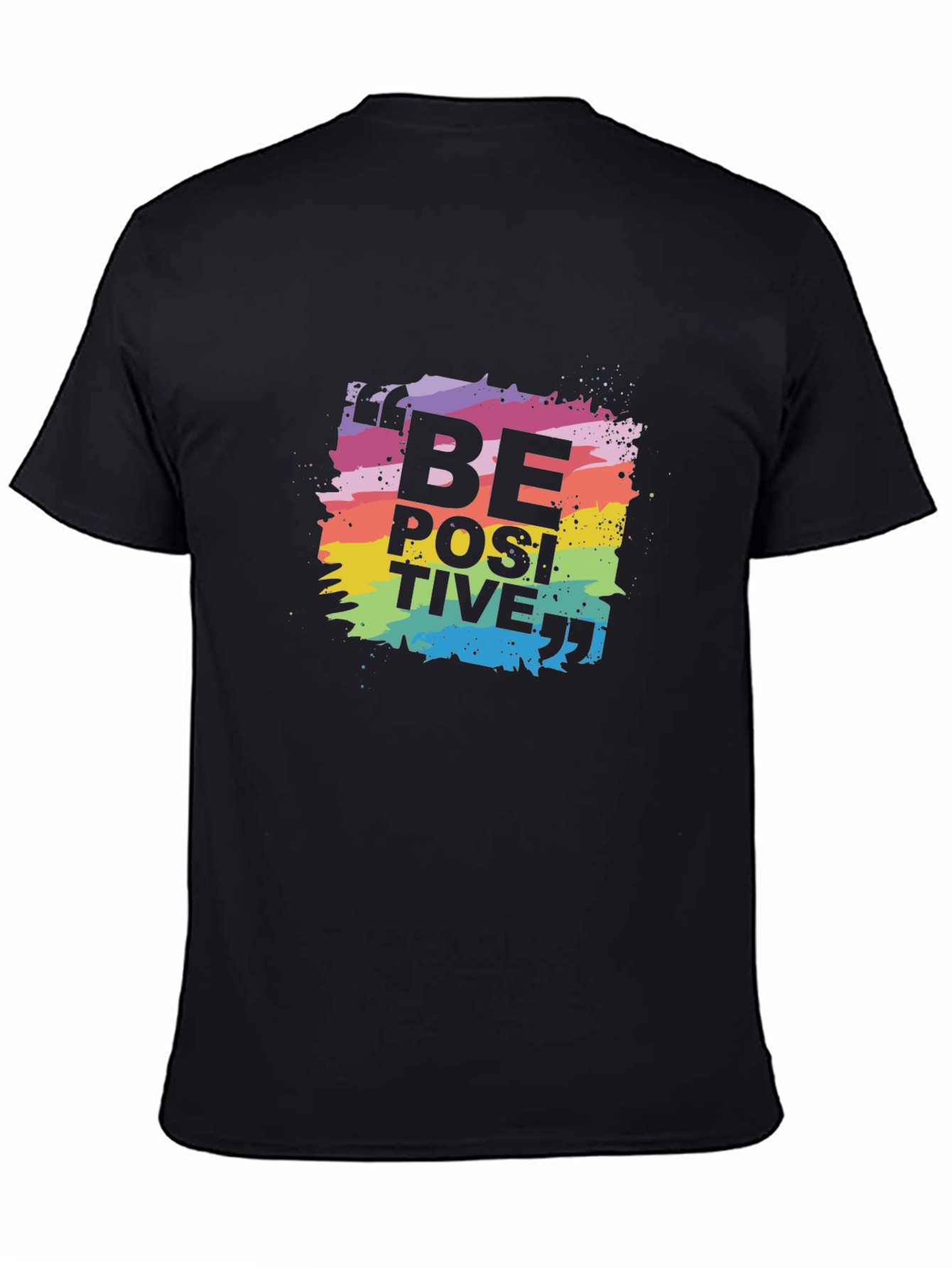 Be Positive Rainbow Graphic T-Shirt