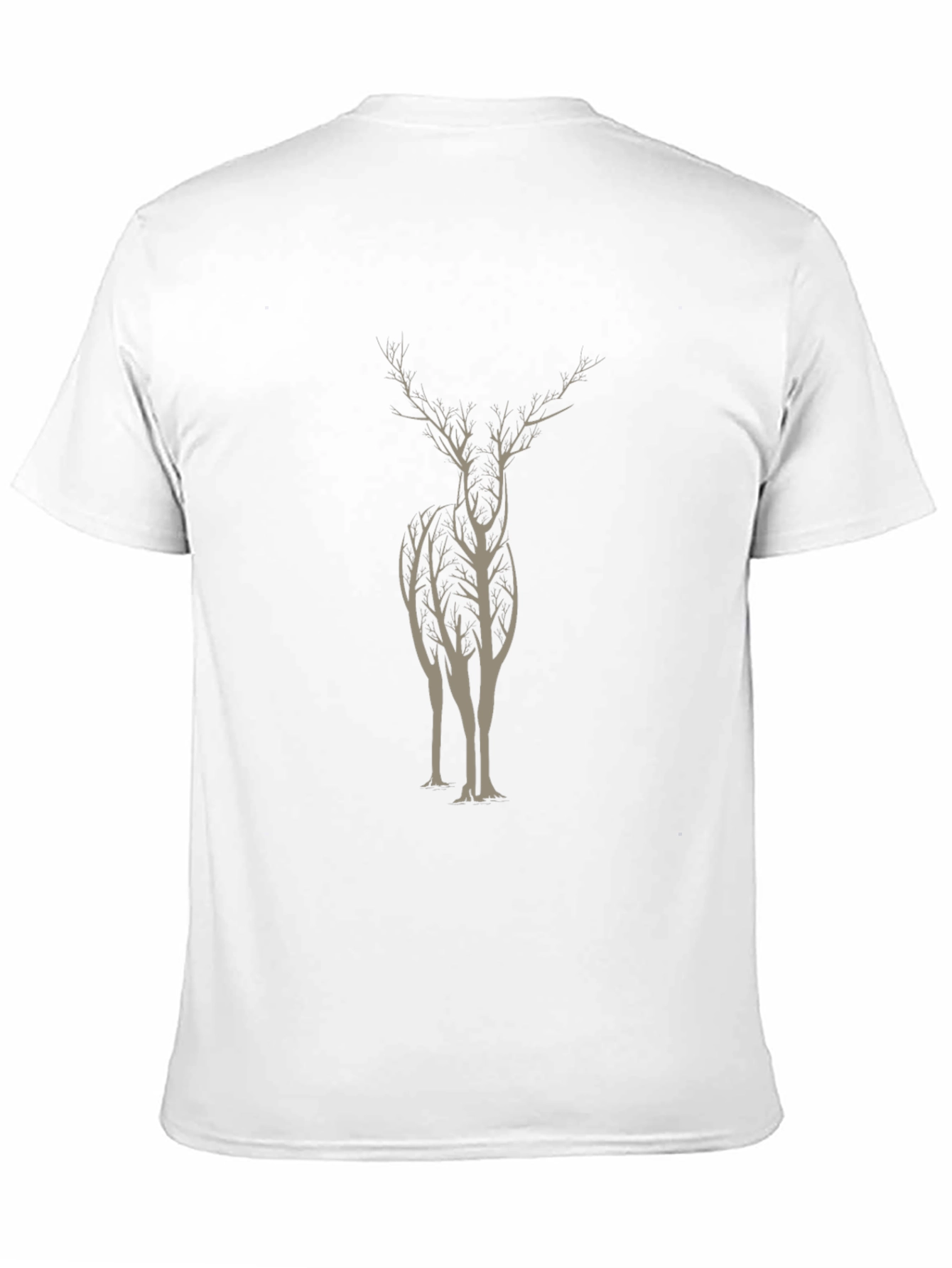 Nature Deer Graphic Tee - Unique Tree Design