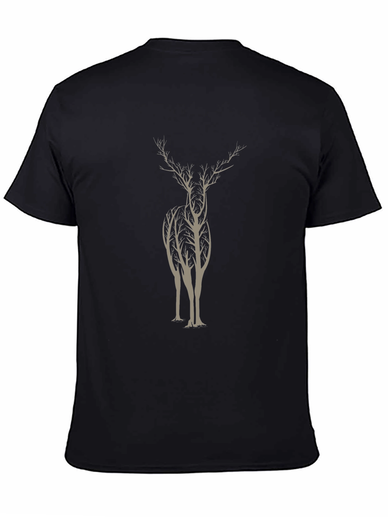 Nature Deer Graphic Tee - Unique Tree Design