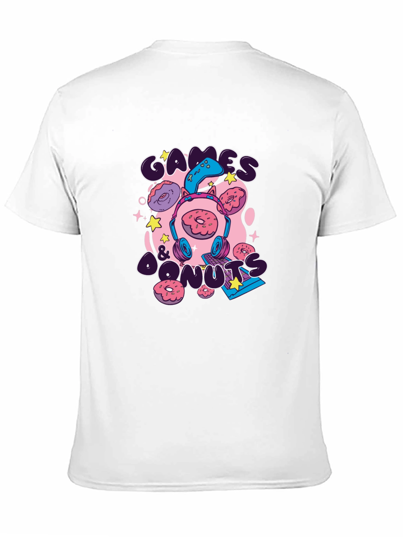 Games & Donuts Black Graphic Tee