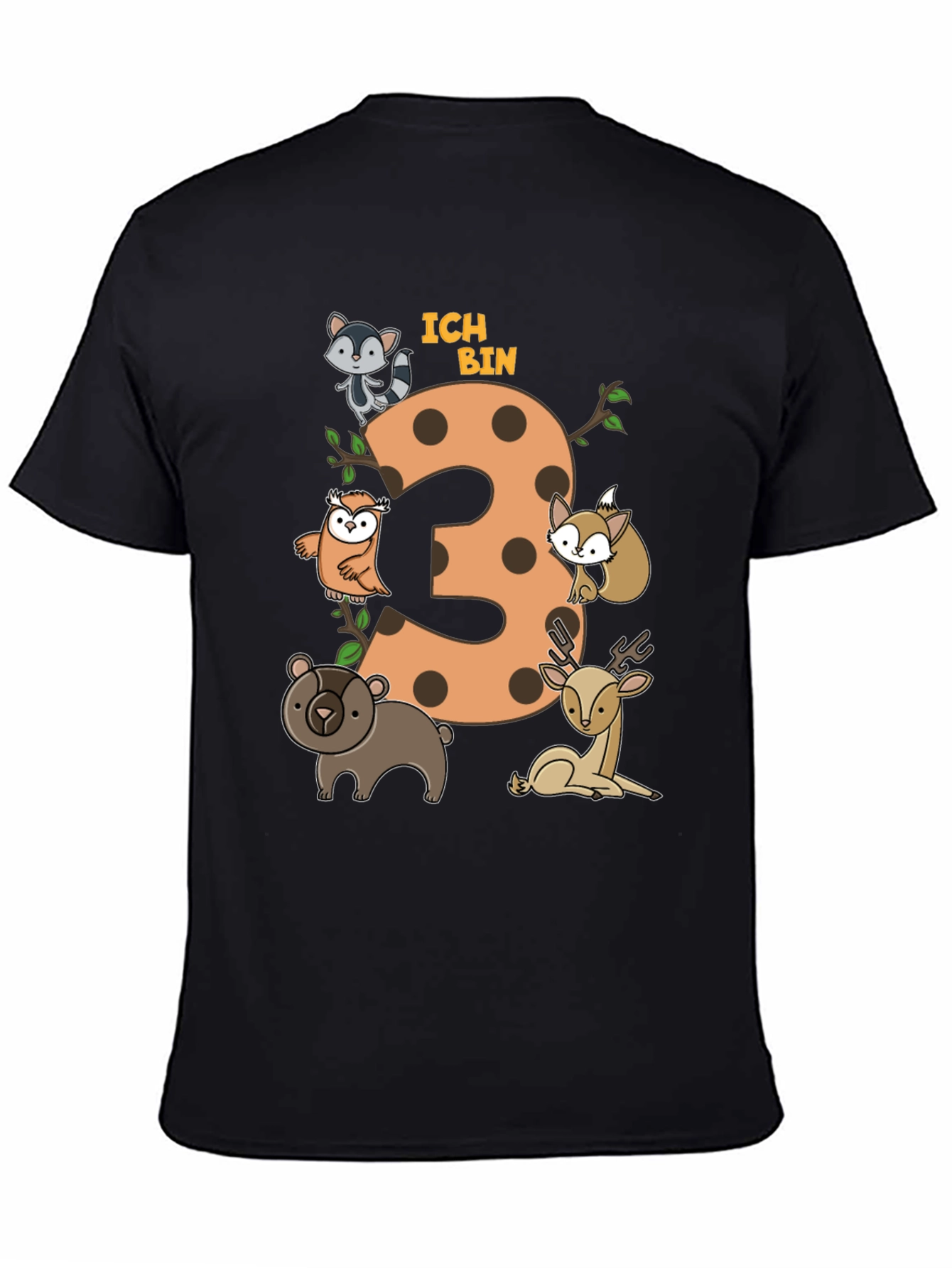 Cute 3rd Birthday Forest Animals T-Shirt