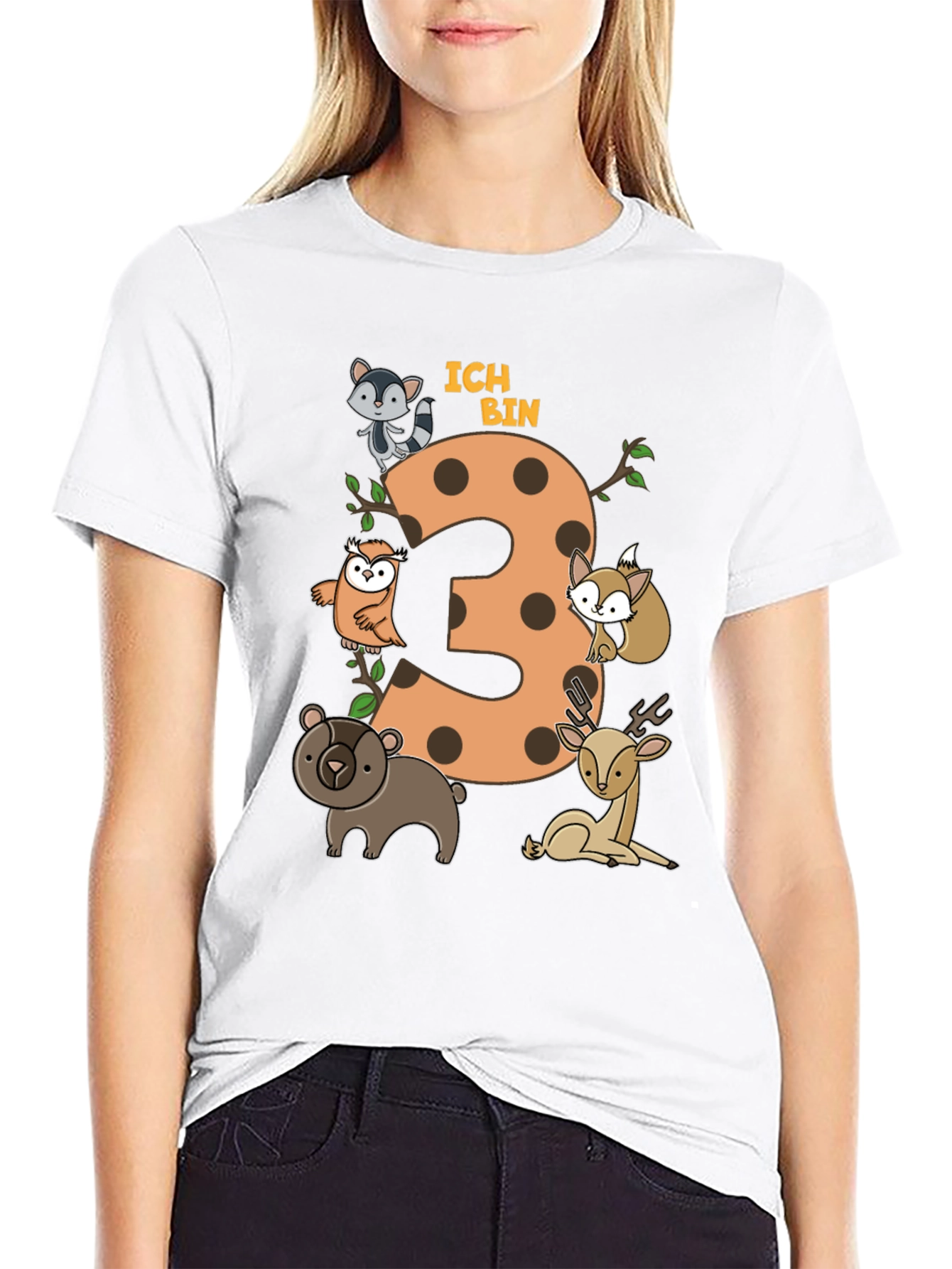 Cute 3rd Birthday Forest Animals T-Shirt