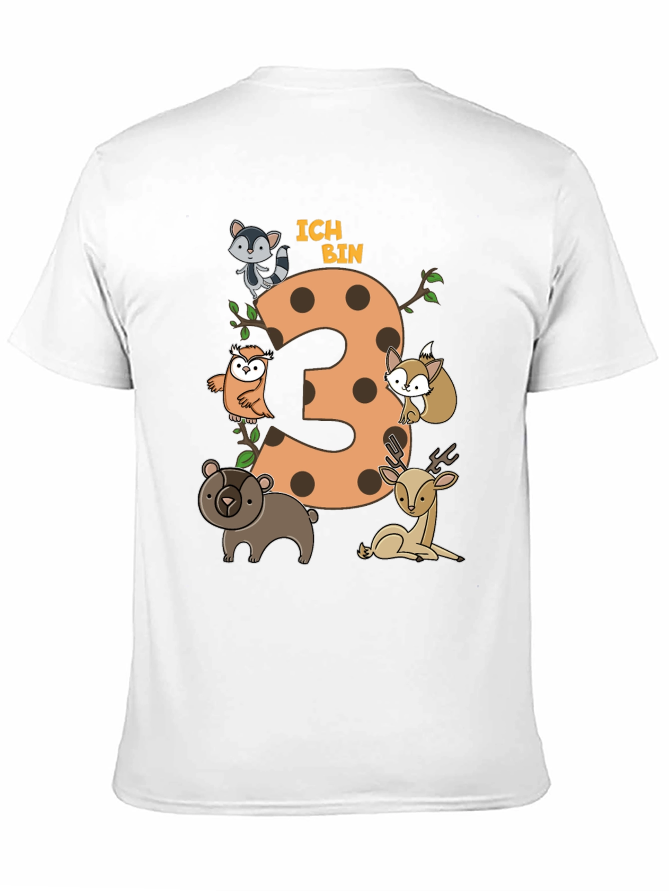 Cute 3rd Birthday Forest Animals T-Shirt