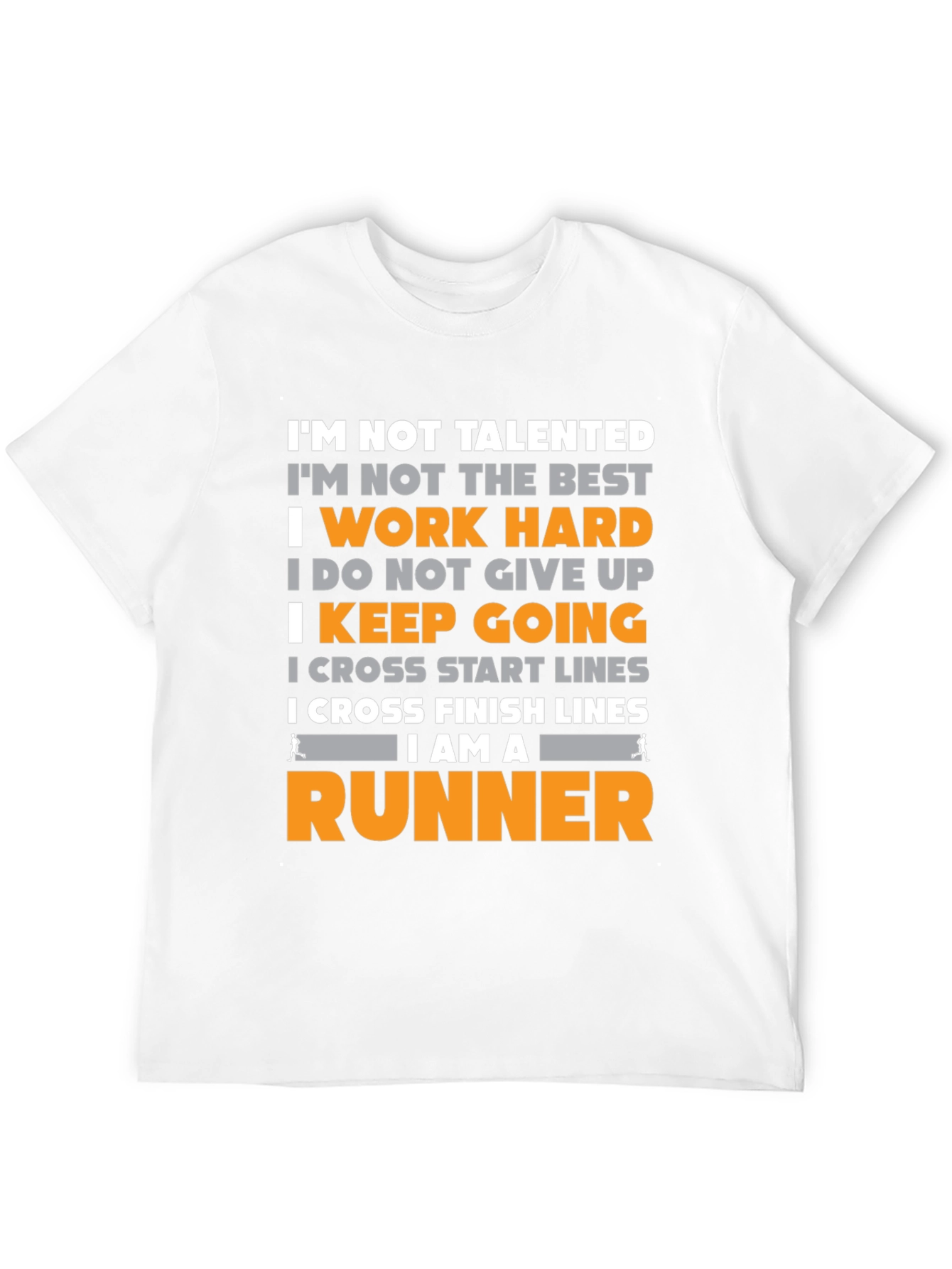 Runner Motivation T-Shirt - Work Hard Keep Going