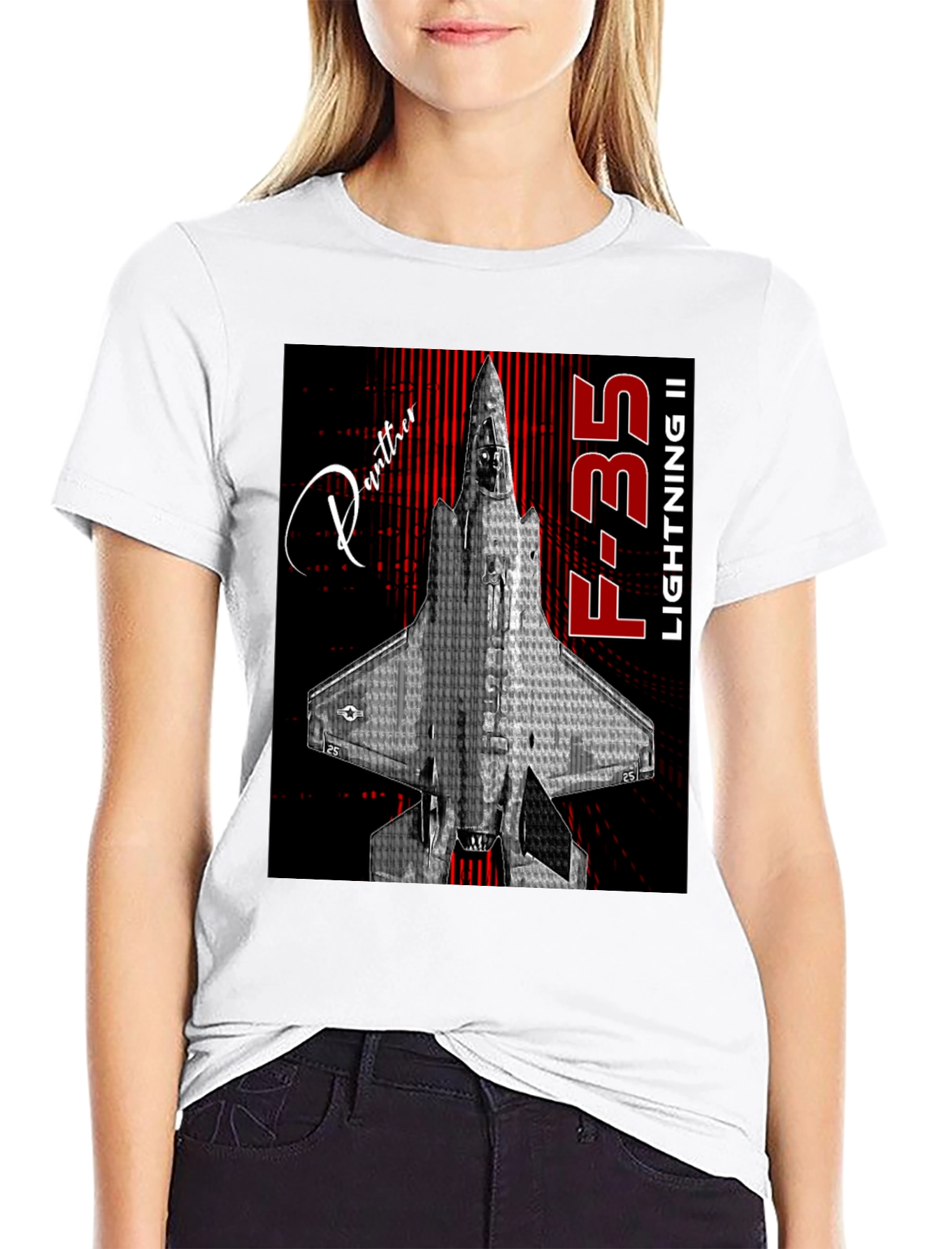 F-35 Lightning II Jet Fighter Graphic T-Shirt