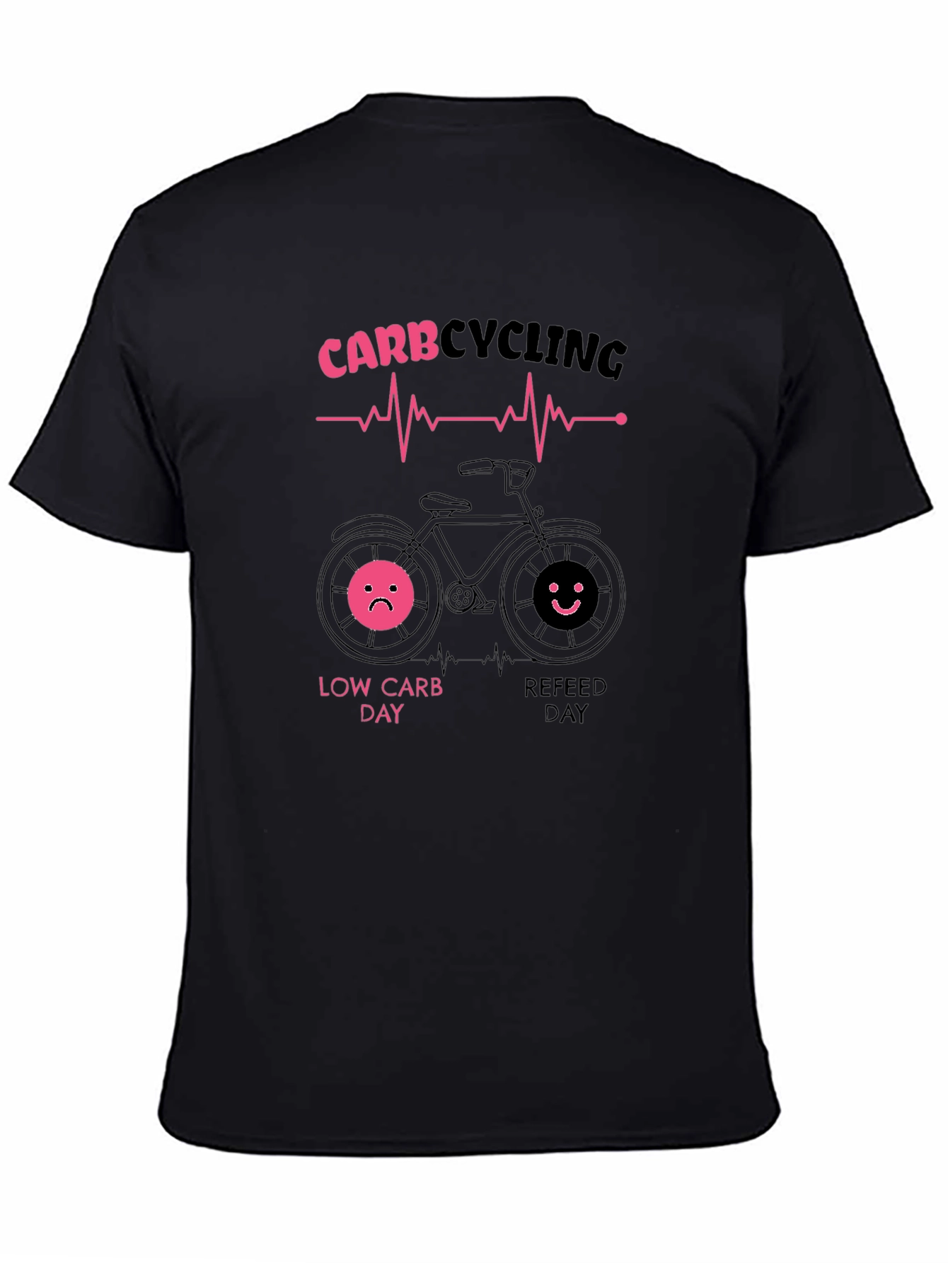 Carb Cycling T-Shirt - Fitness Diet Black Tee
