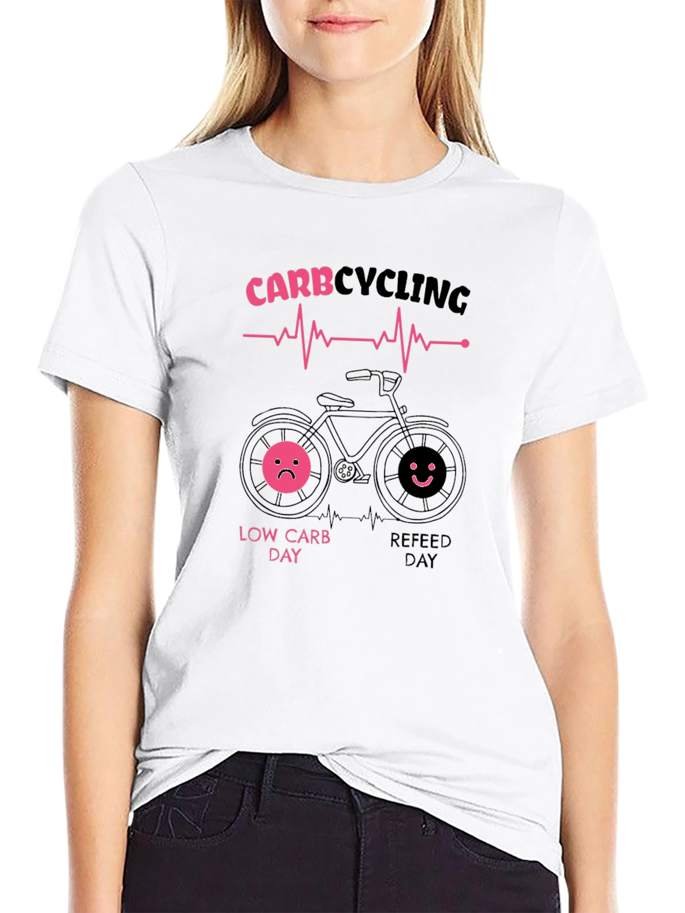 Carb Cycling T-Shirt - Fitness Diet Black Tee