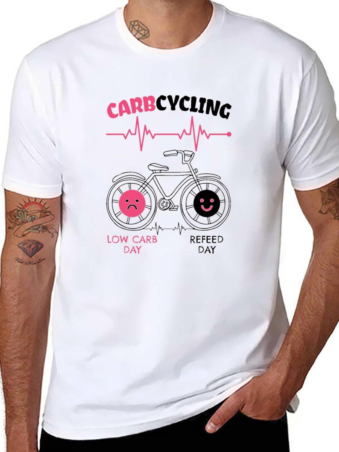 Carb Cycling T-Shirt - Fitness Diet Black Tee