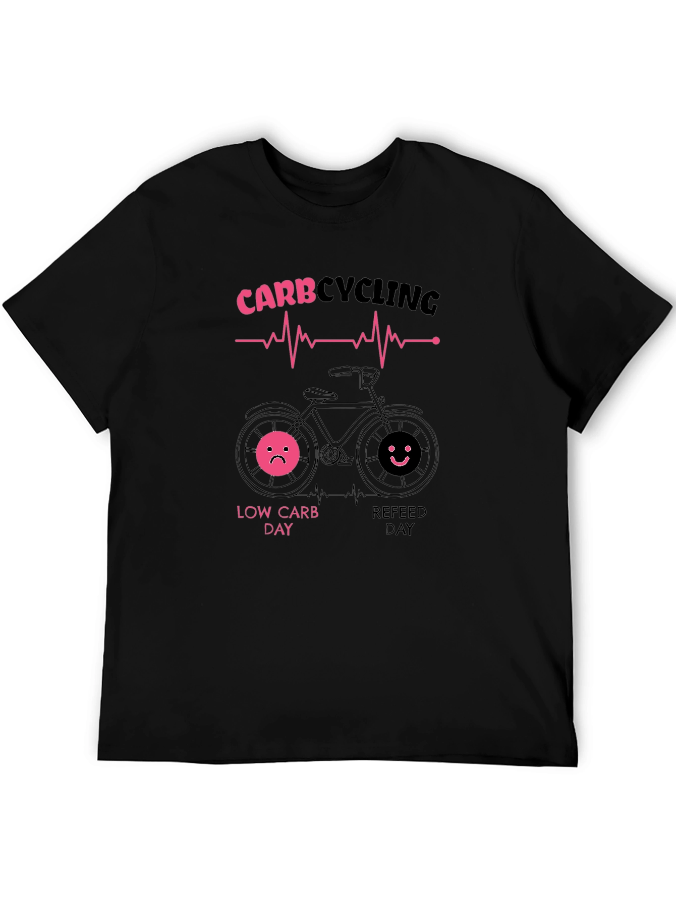 Carb Cycling T-Shirt - Fitness Diet Black Tee