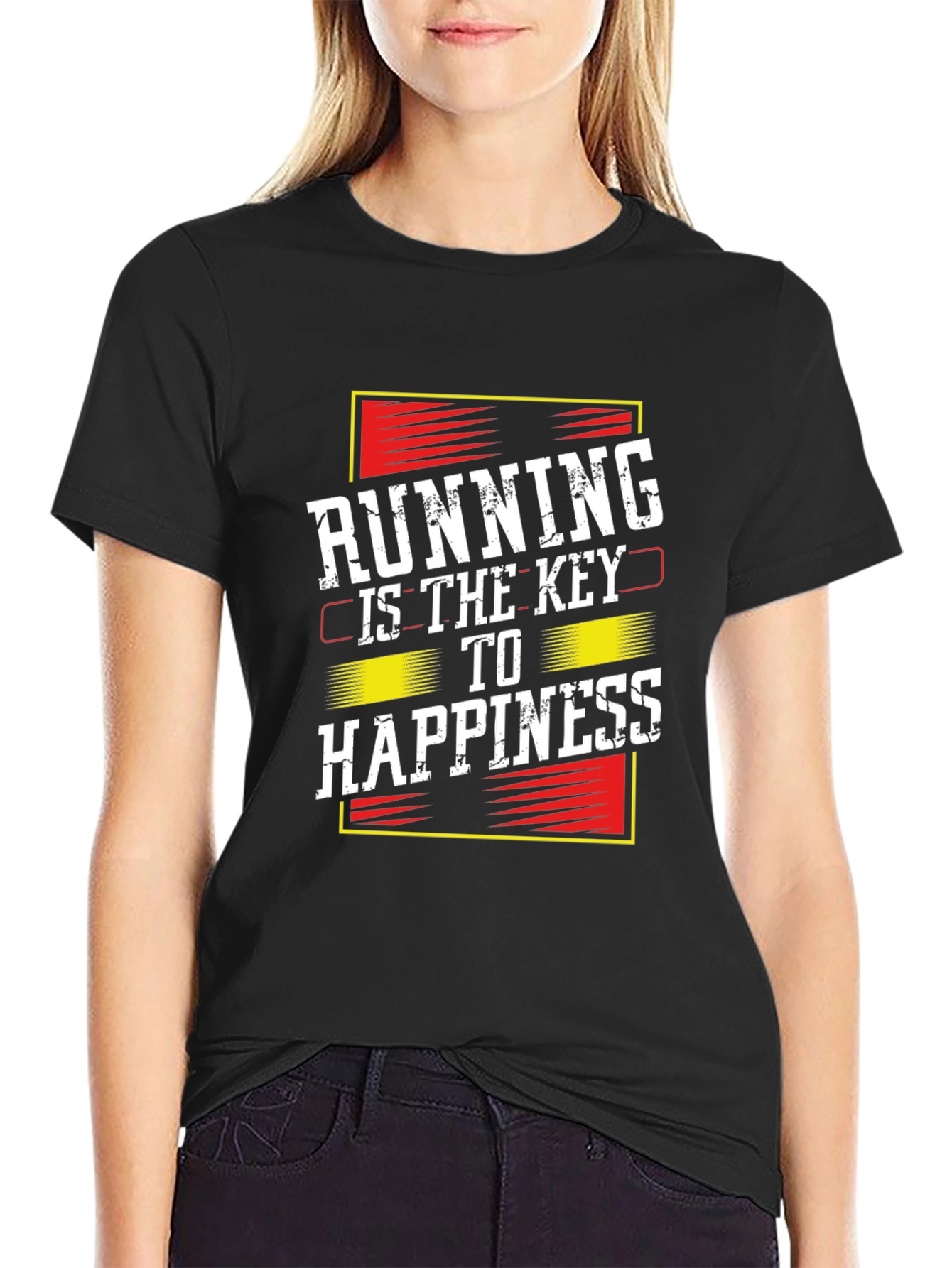 Running is the Key to Happiness Graphic Tee