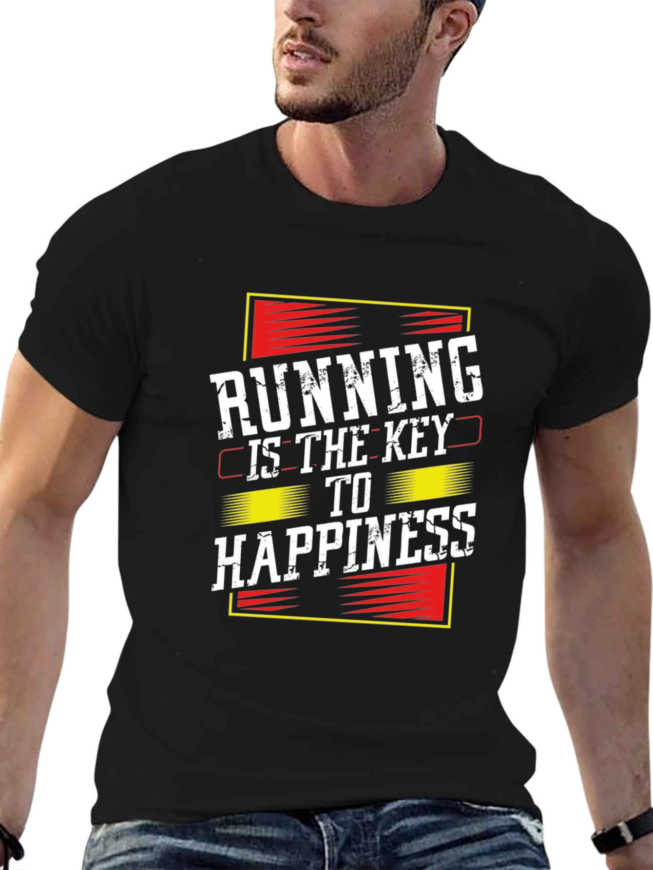 Running is the Key to Happiness Graphic Tee