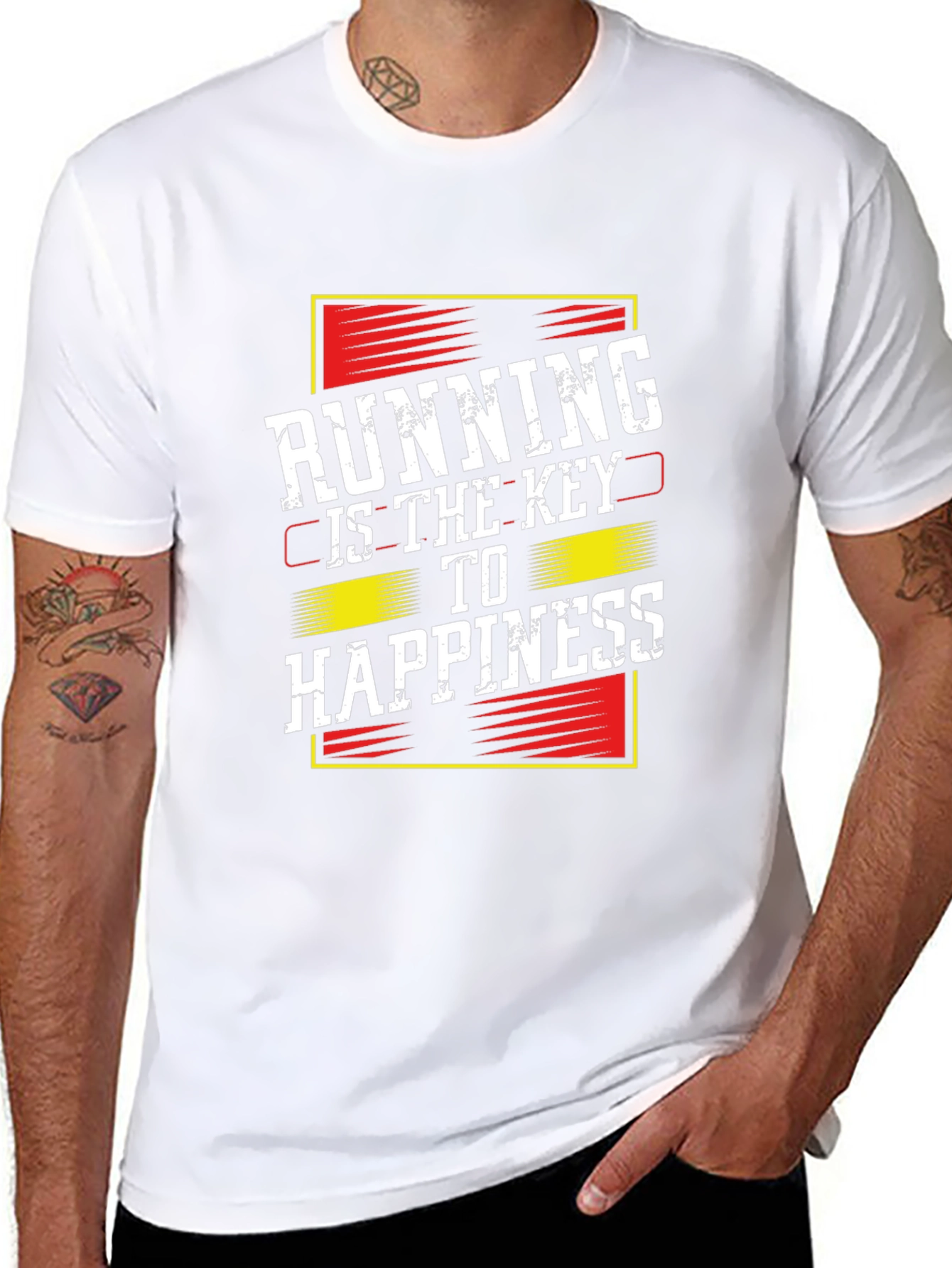Running is the Key to Happiness Graphic Tee