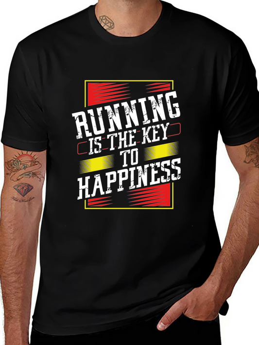 Running is the Key to Happiness Graphic Tee