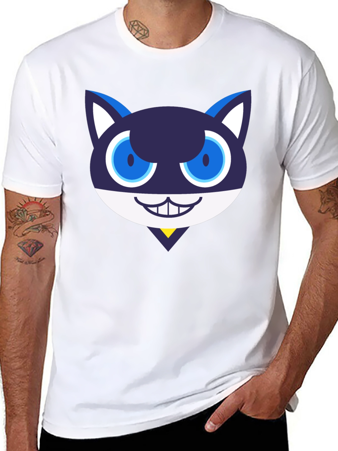 Morgana Cat Persona 5 Inspired Black T-Shirt