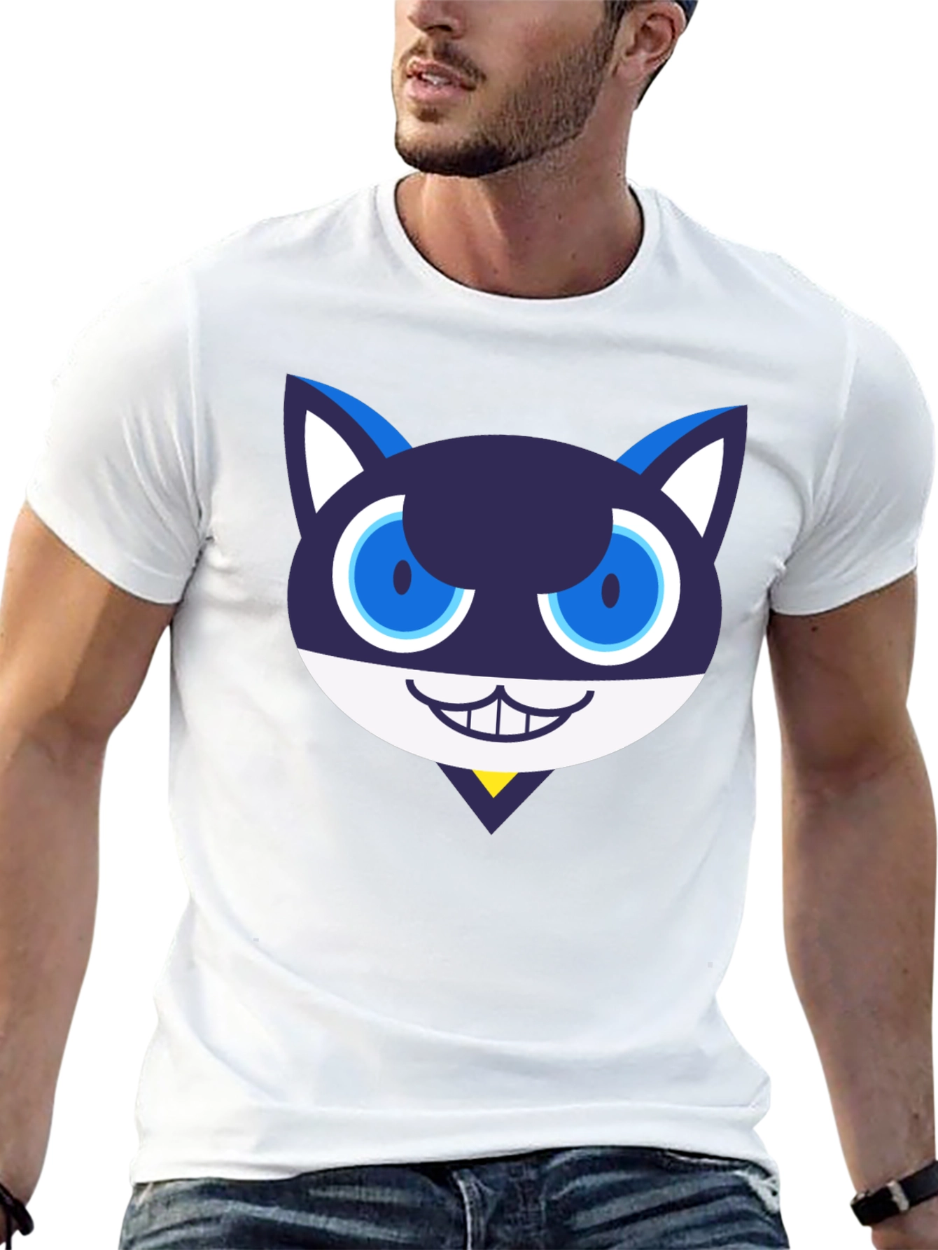Morgana Cat Persona 5 Inspired Black T-Shirt