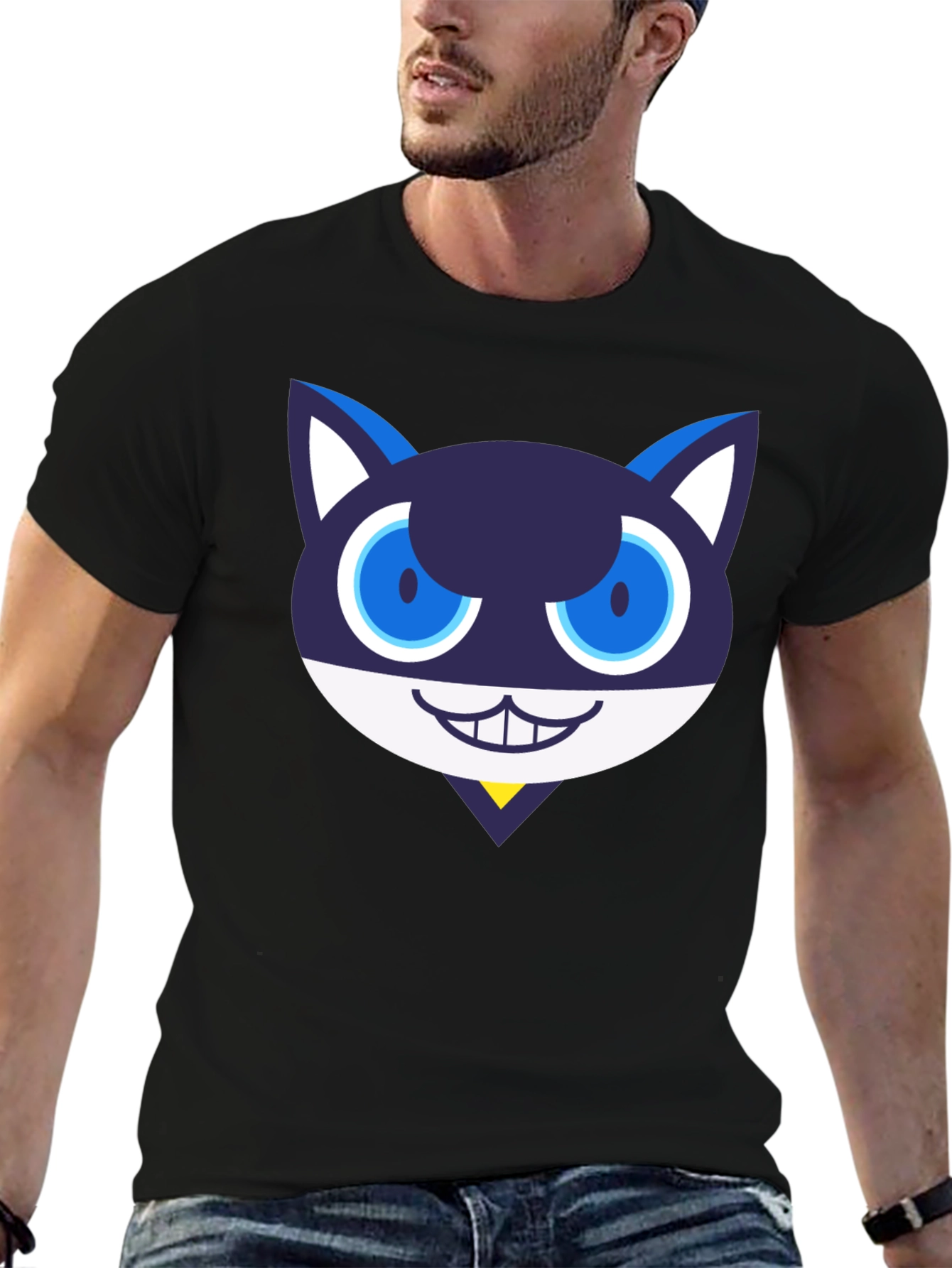 Morgana Cat Persona 5 Inspired Black T-Shirt