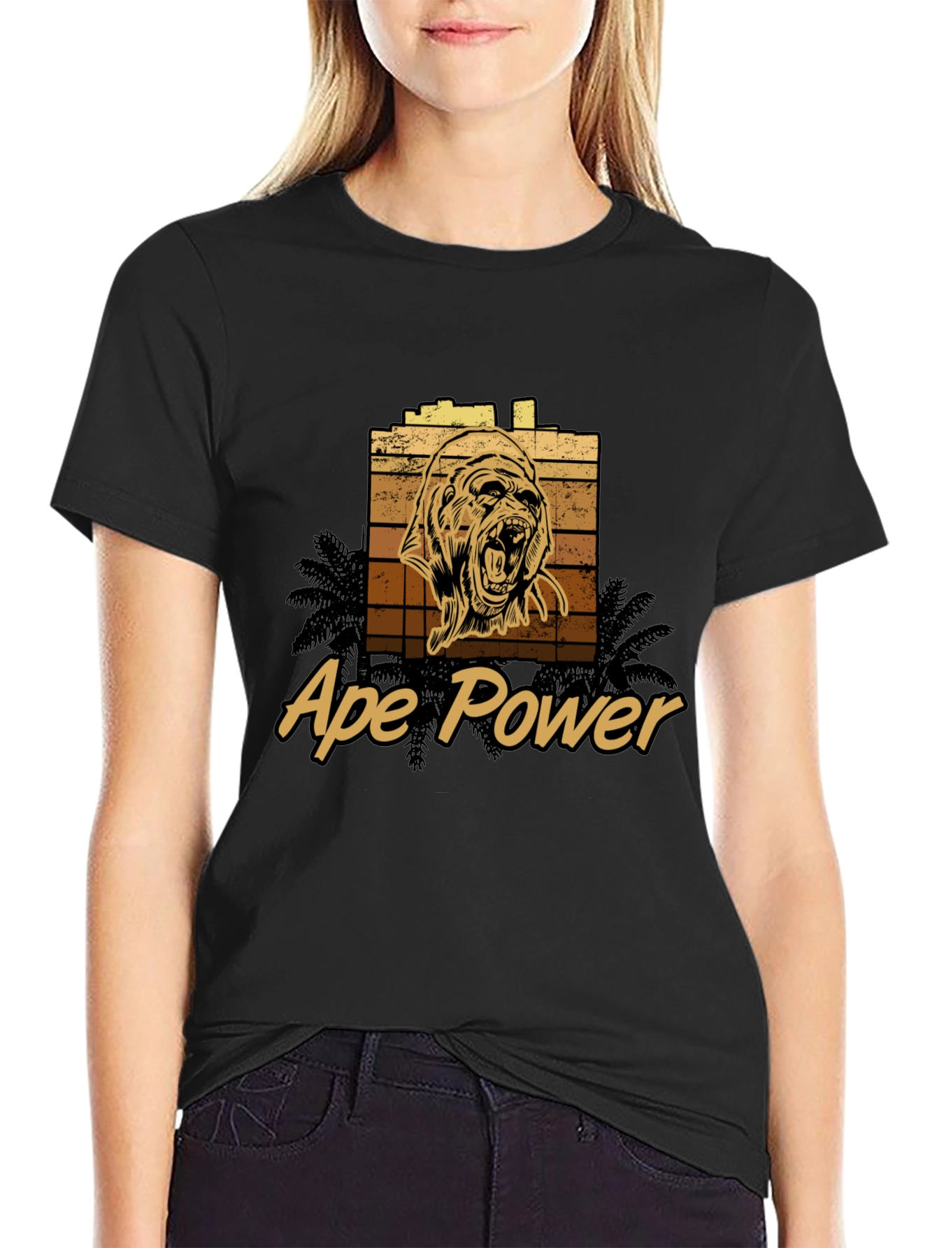 Ape Power Graphic Tee - Black