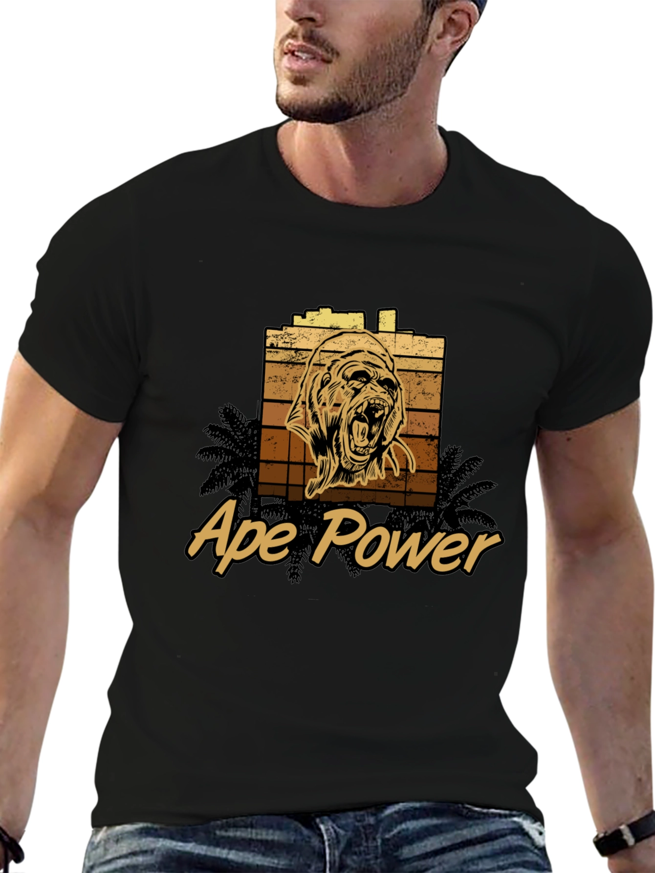 Ape Power Graphic Tee - Black