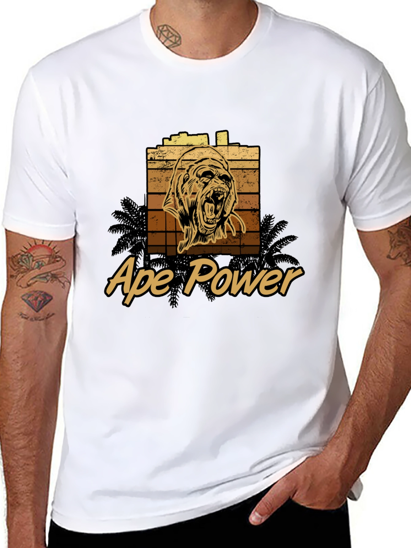 Ape Power Graphic Tee - Black