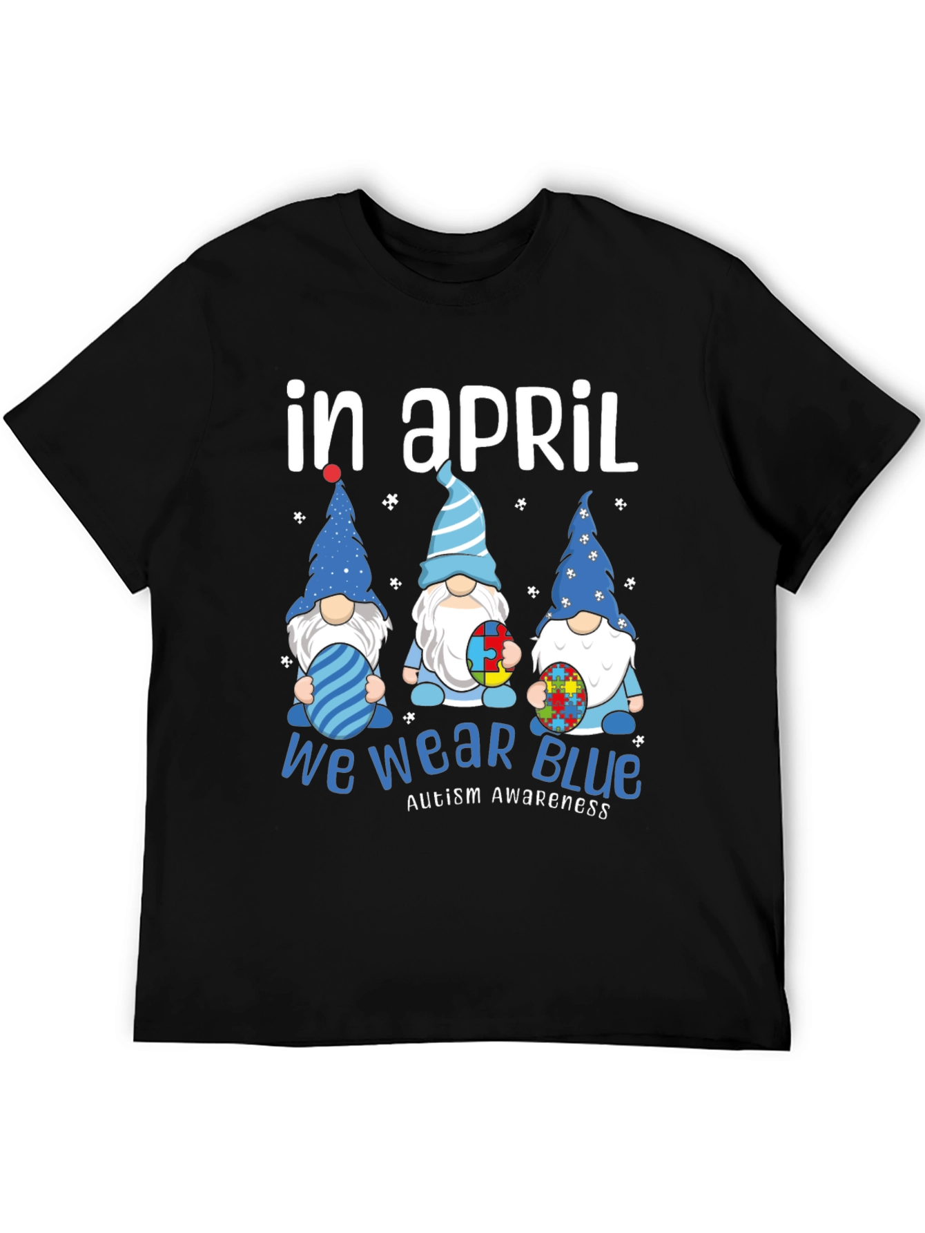 In April We Wear Blue Autism Awareness T-Shirt