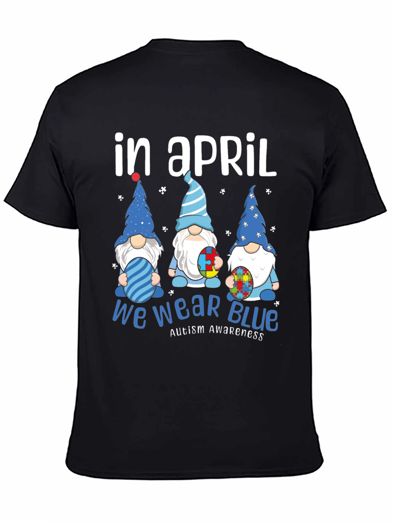 In April We Wear Blue Autism Awareness T-Shirt
