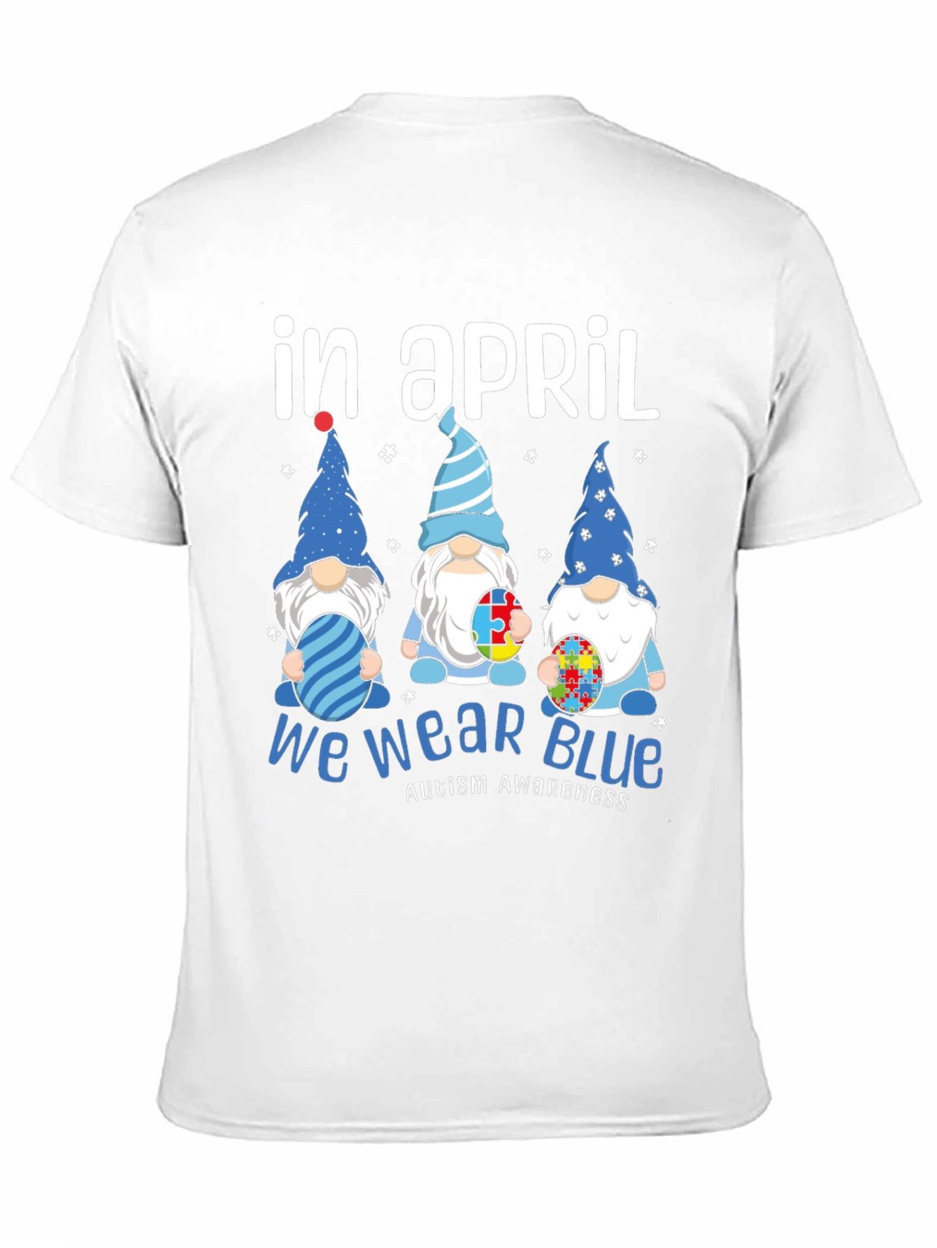 In April We Wear Blue Autism Awareness T-Shirt