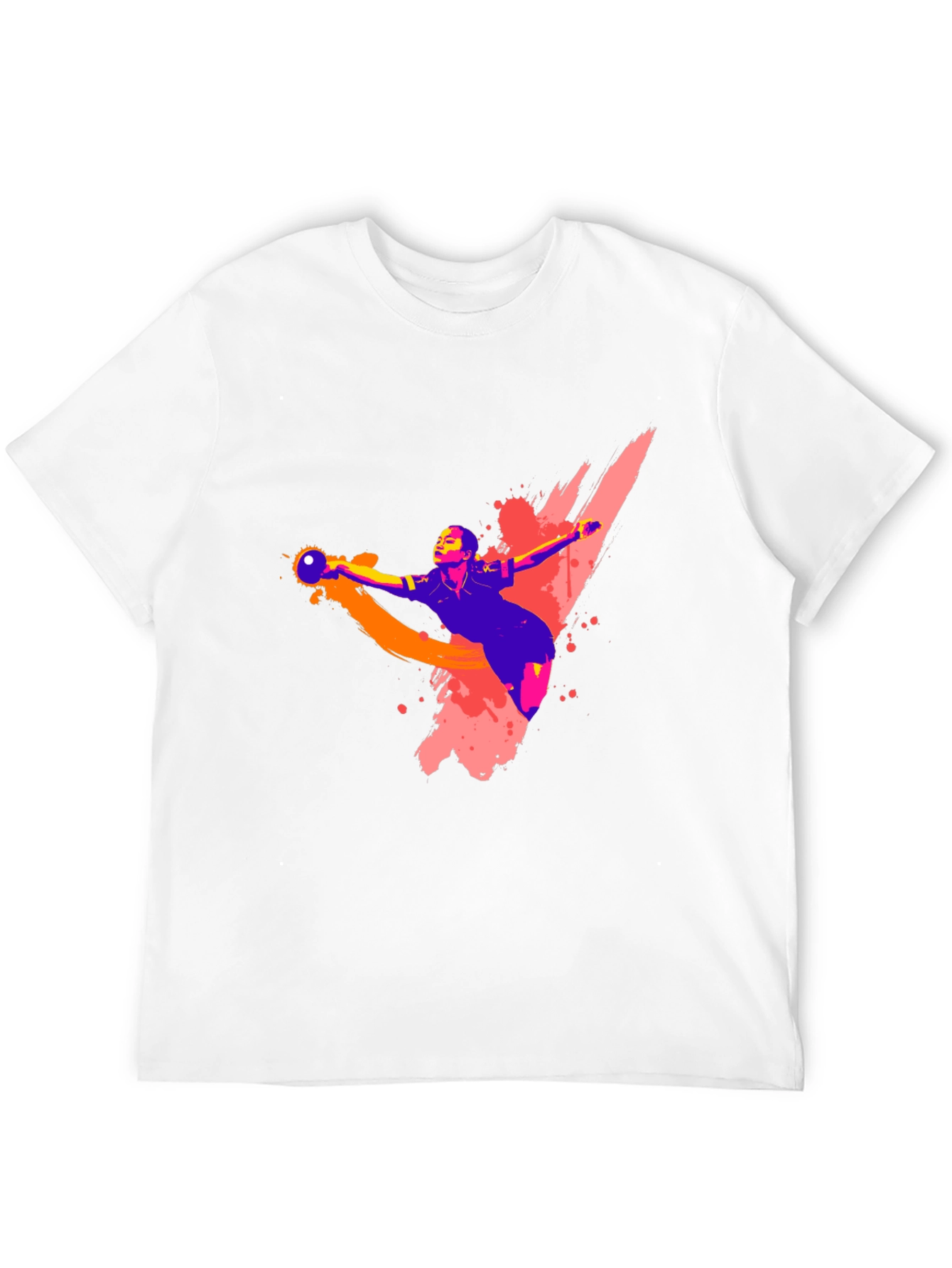 Handball Player Graphic T-Shirt - Black