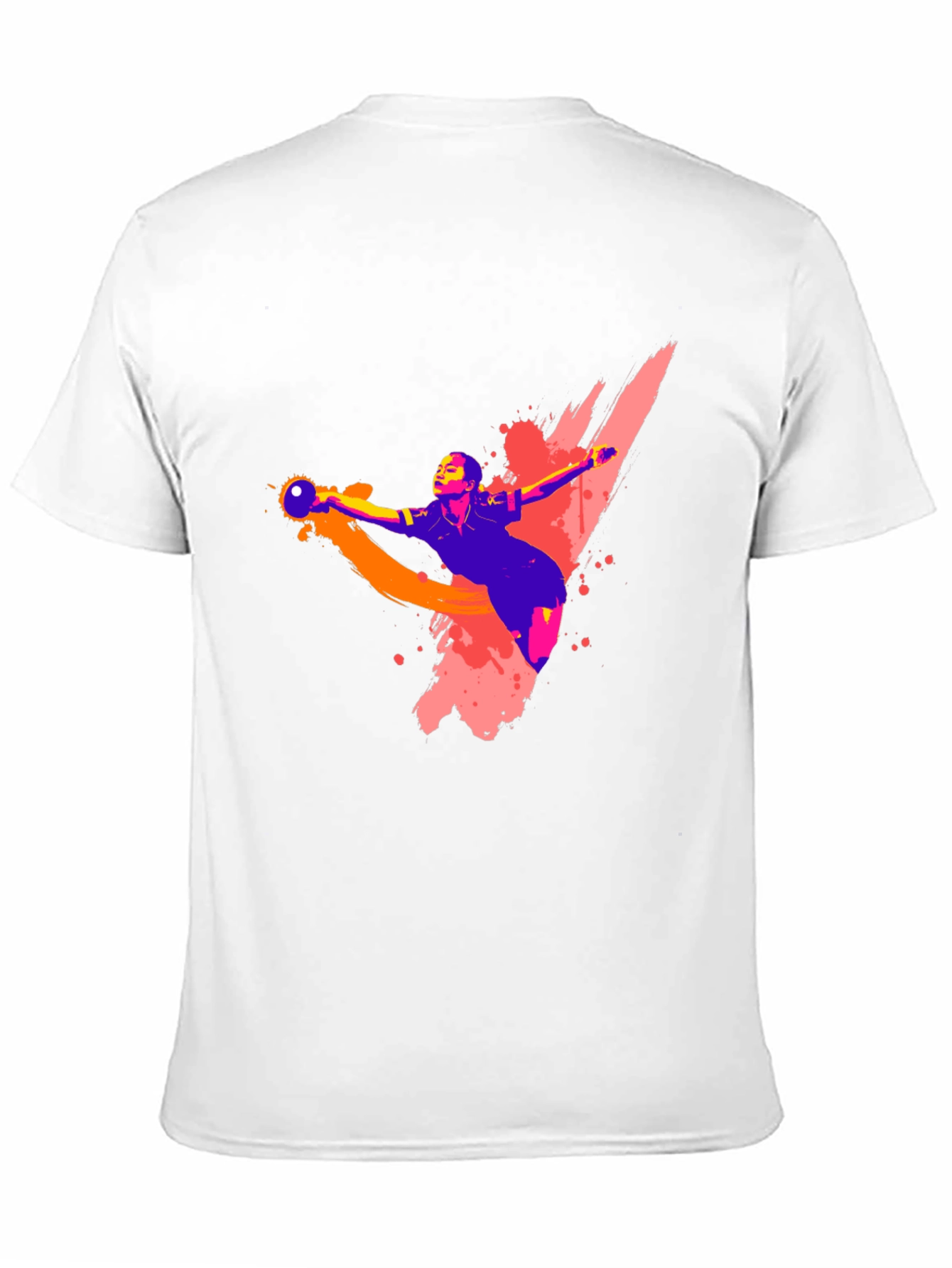 Handball Player Graphic T-Shirt - Black