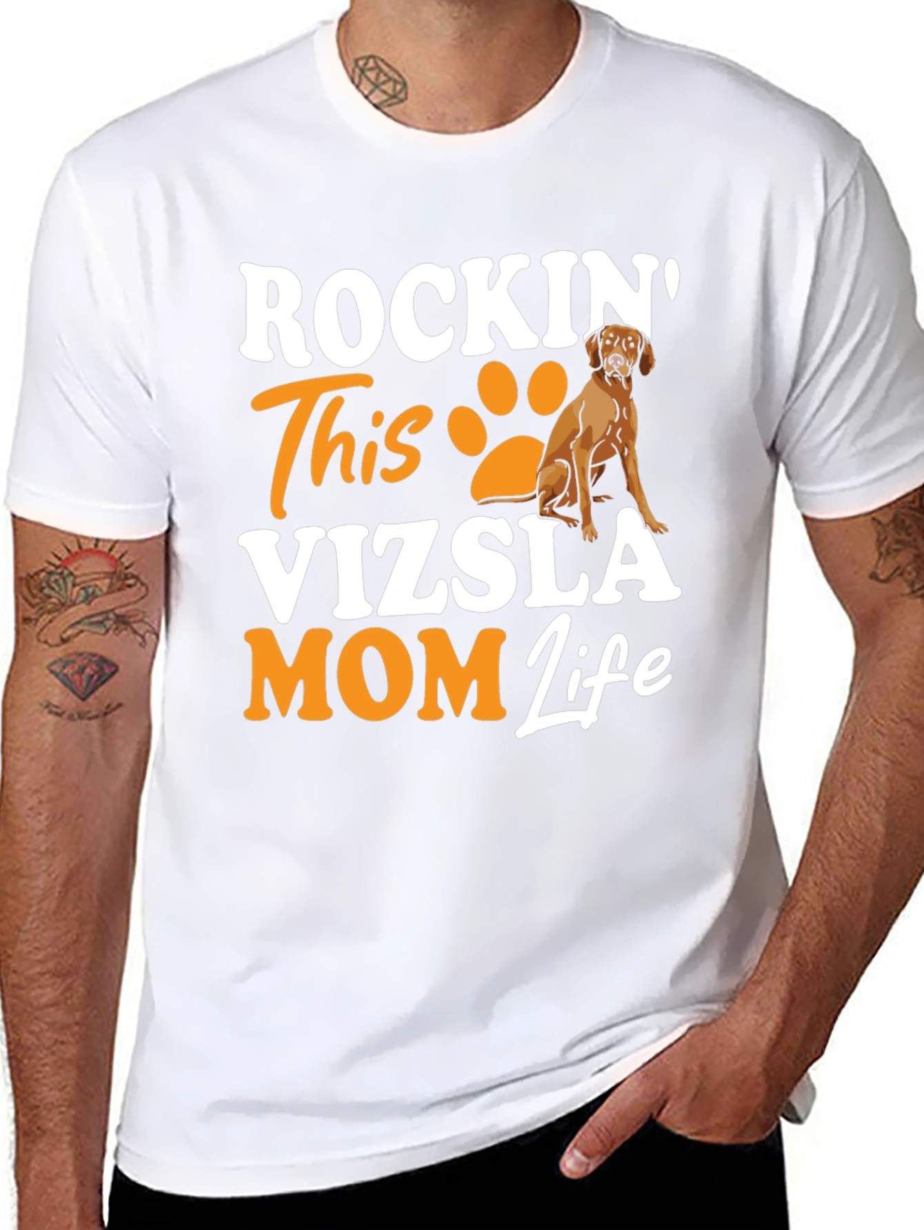 Vizsla Mom Life T-Shirt - Rockin Dog Lover Tee