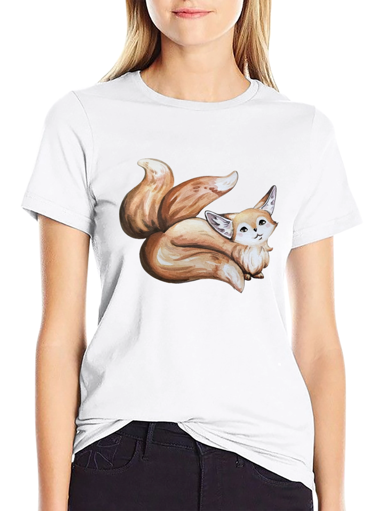 Fox Graphic Tee - Cute Animal Design