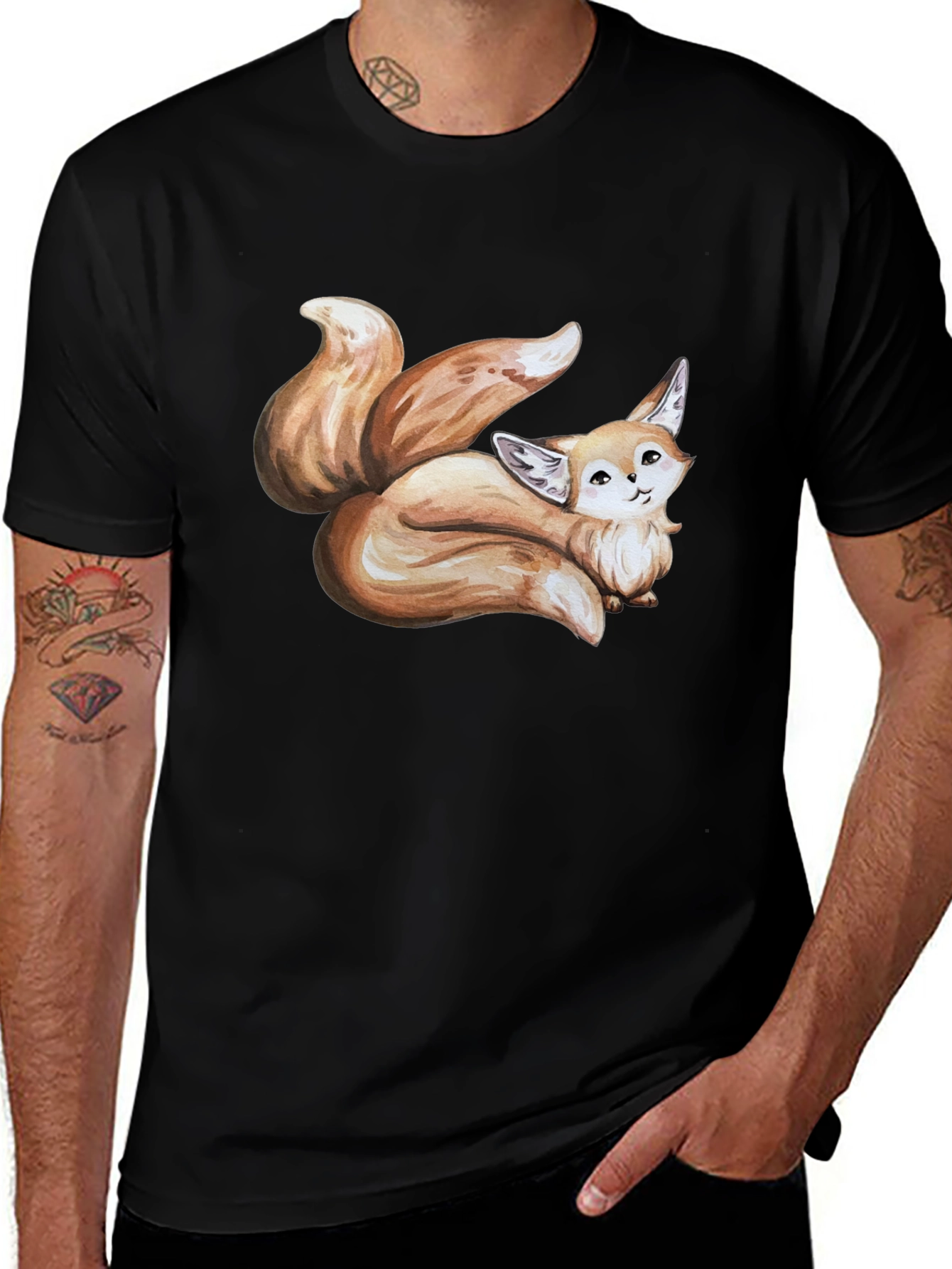 Fox Graphic Tee - Cute Animal Design