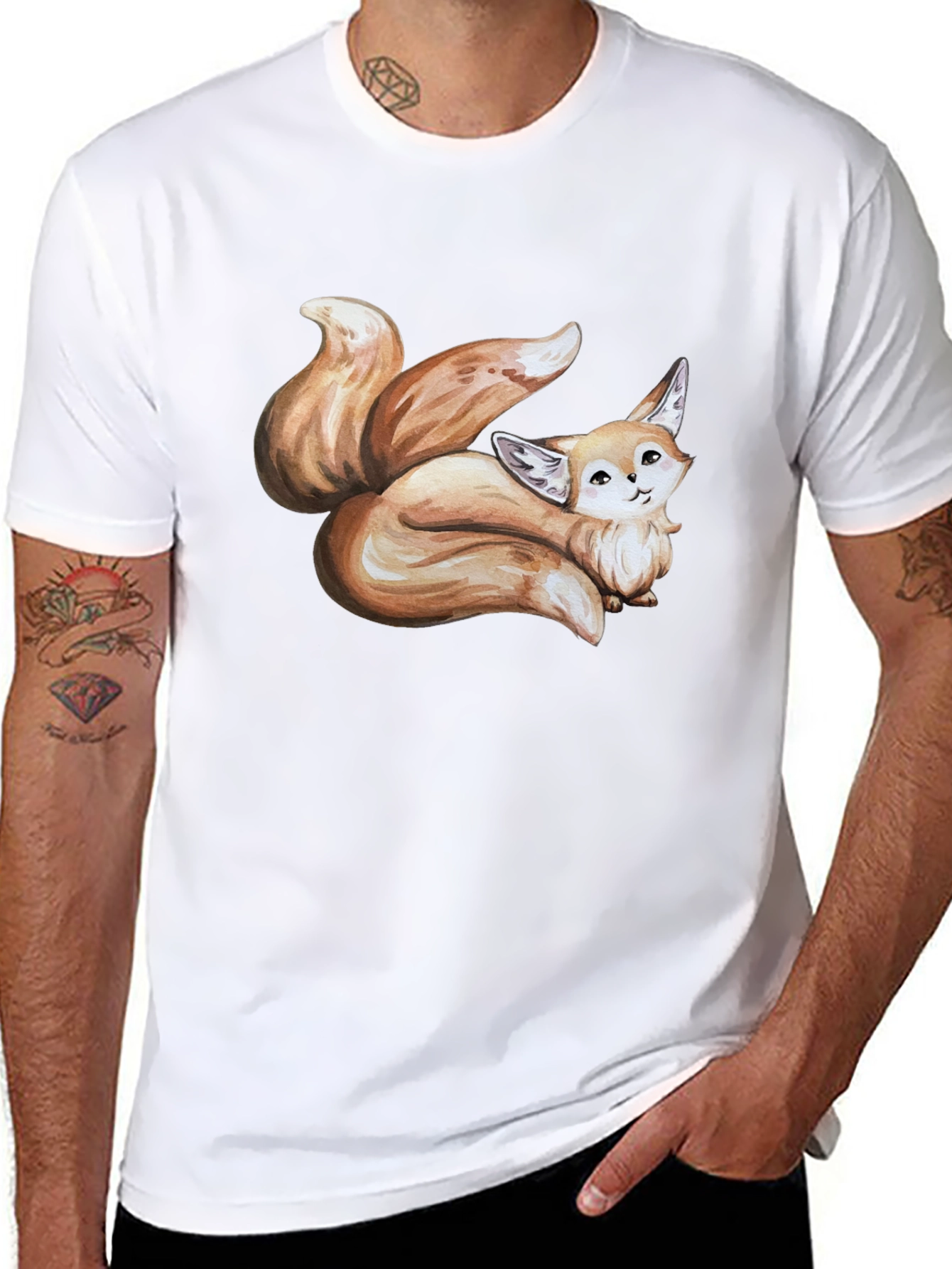 Fox Graphic Tee - Cute Animal Design