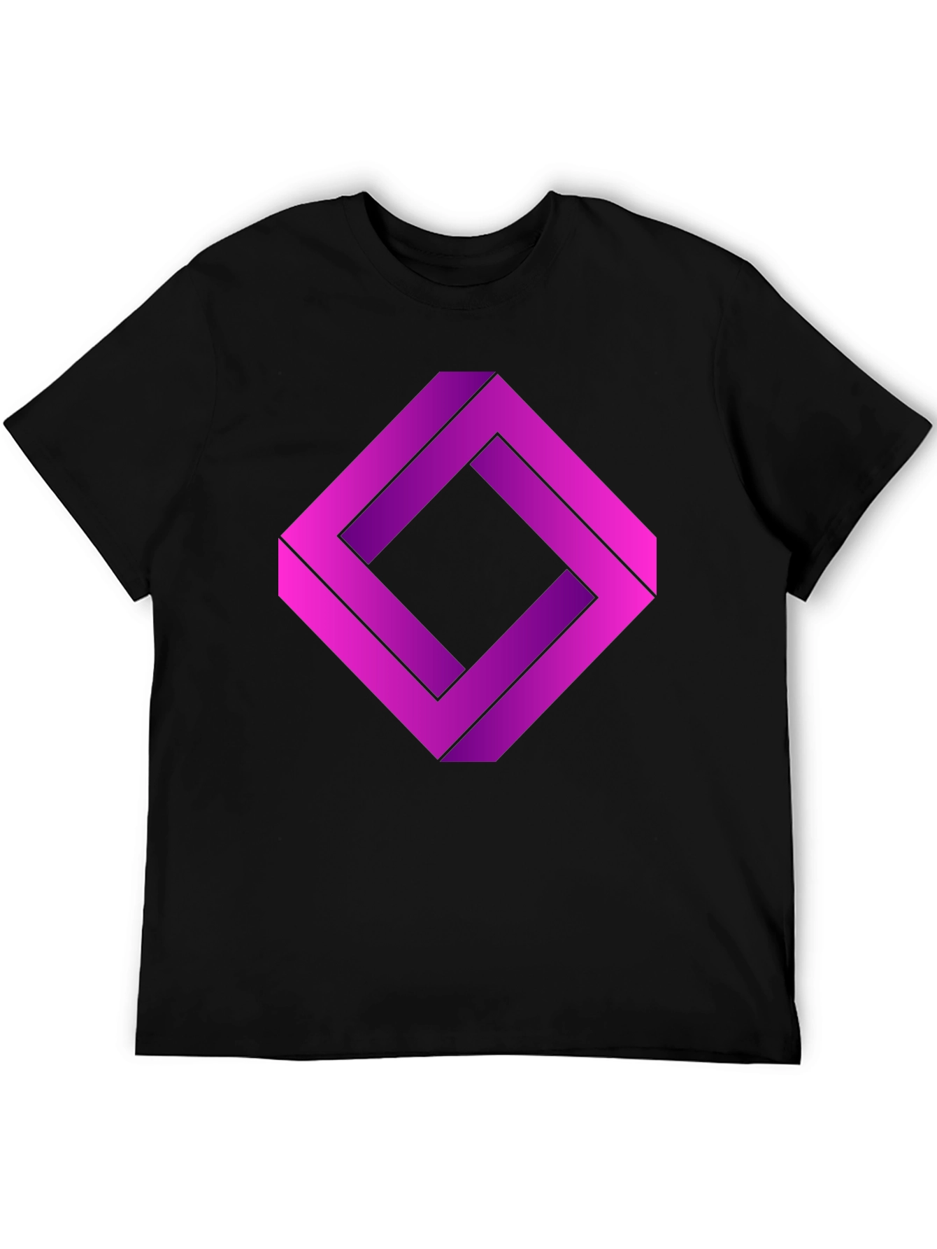Impossible Square Graphic T-Shirt - Optical Illusion Tee