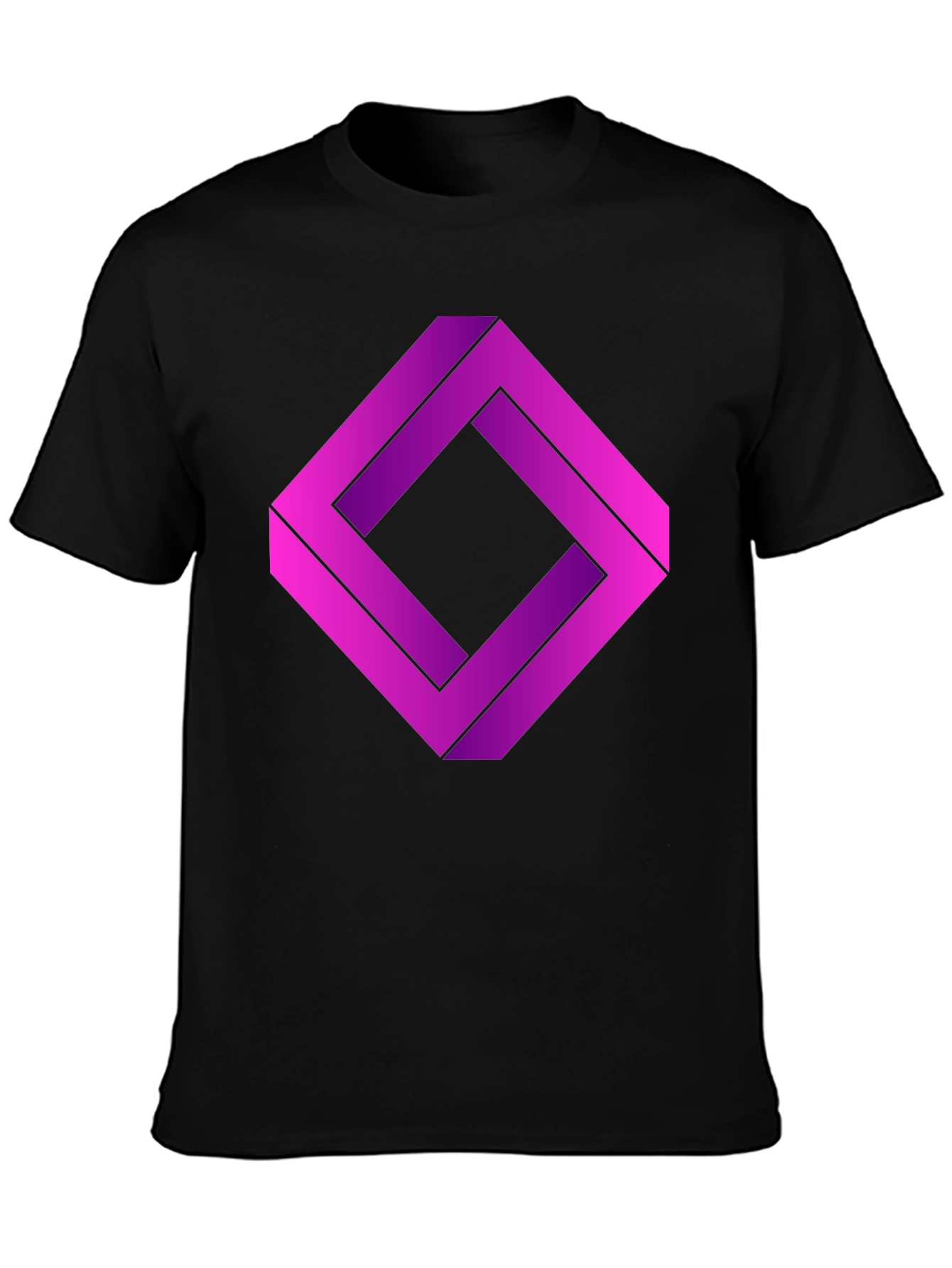 Impossible Square Graphic T-Shirt - Optical Illusion Tee