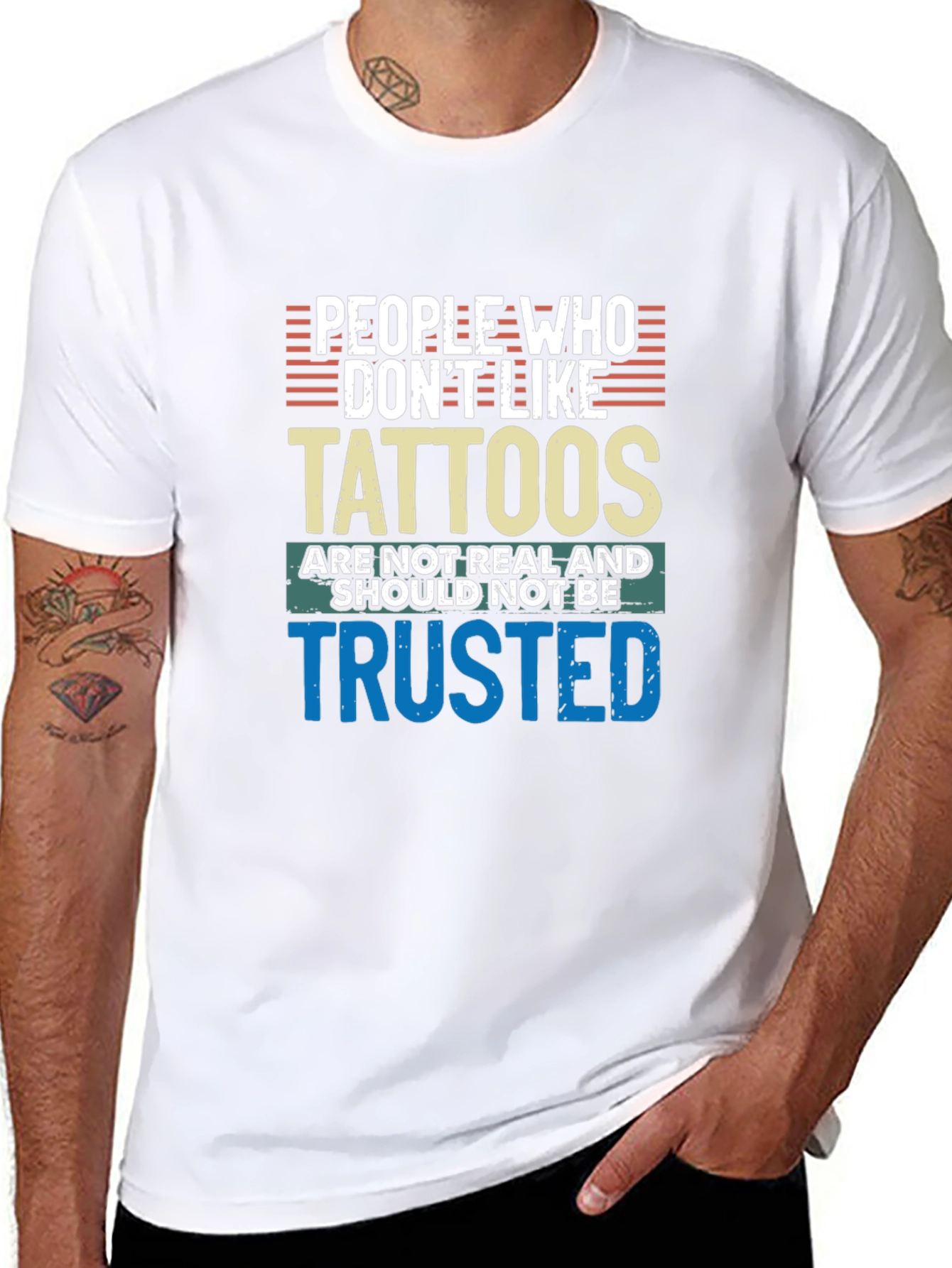 Tattoo Lover Tee: Distrust the Tattoo-less!