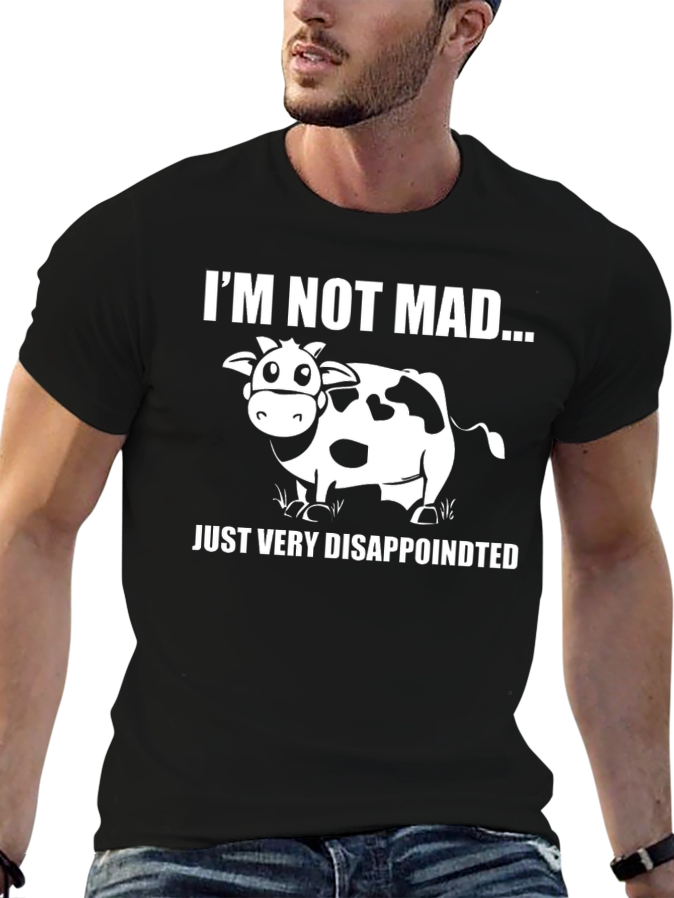 Im Not Mad Just Very Disappoint Cow Graphic Tee