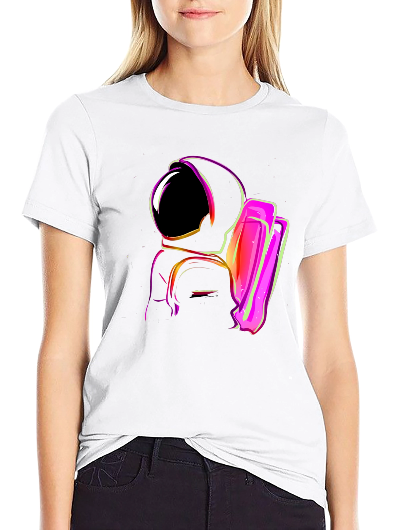 Neon Astronaut Graphic Tee