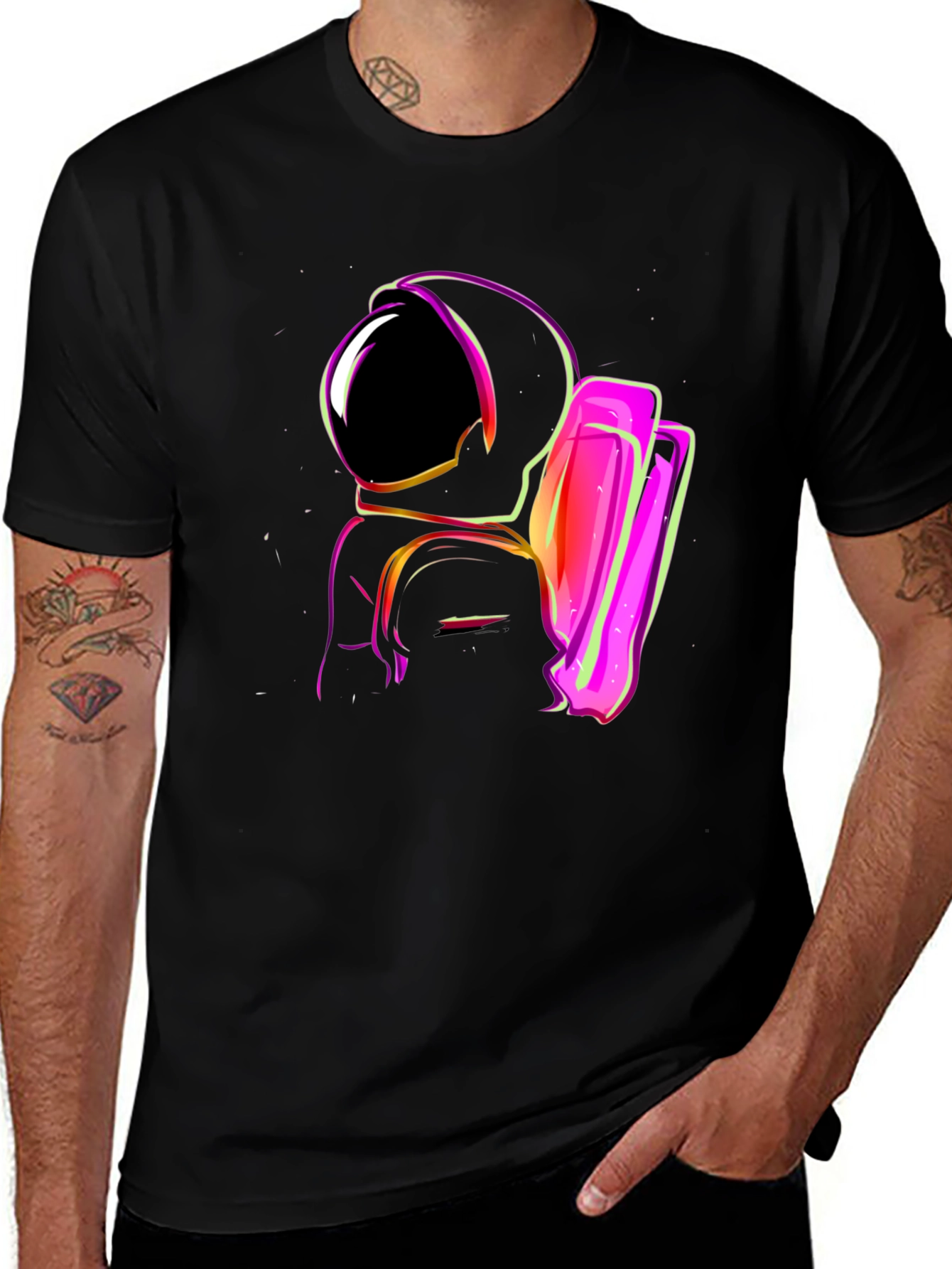 Neon Astronaut Graphic Tee