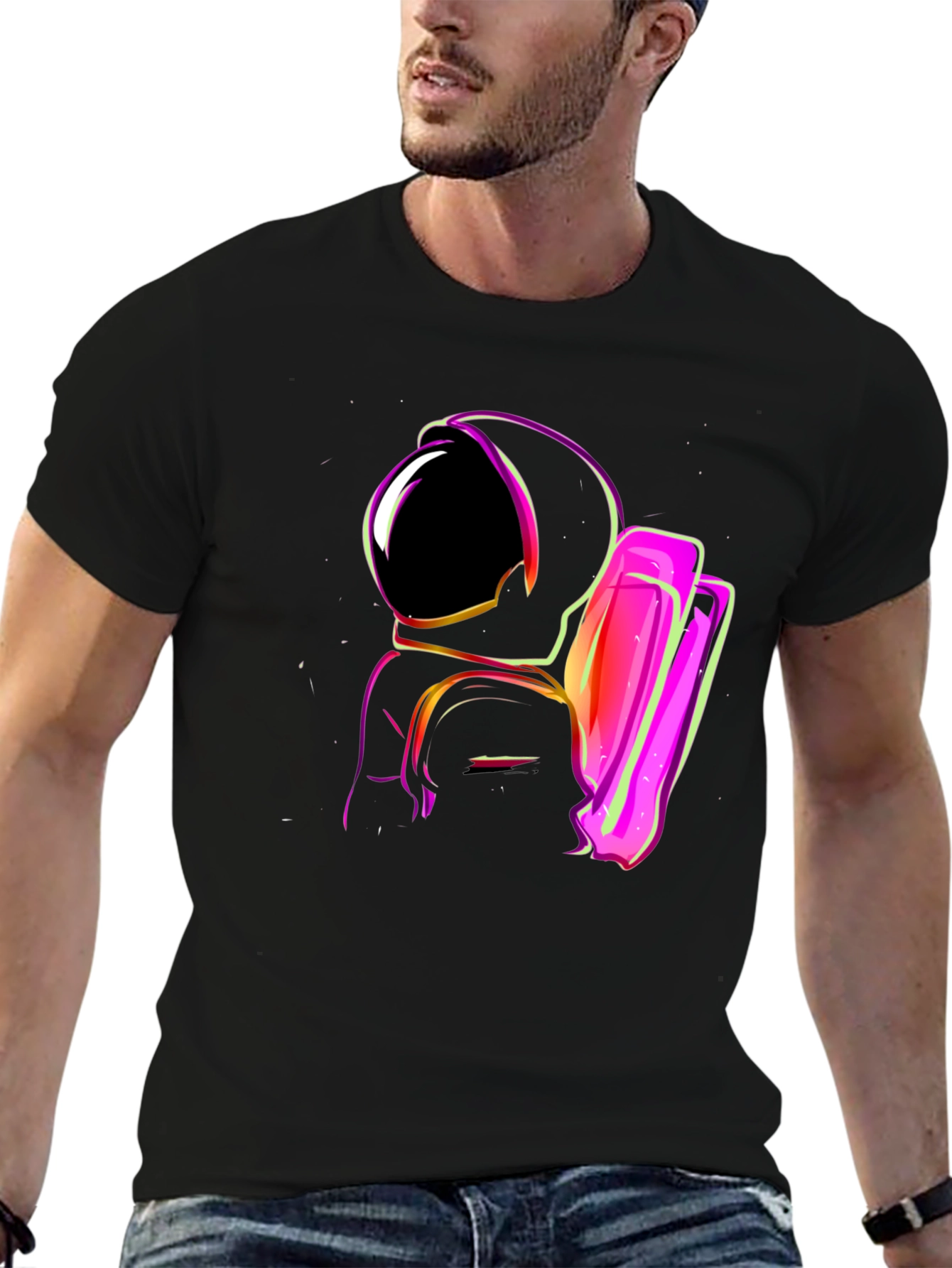 Neon Astronaut Graphic Tee