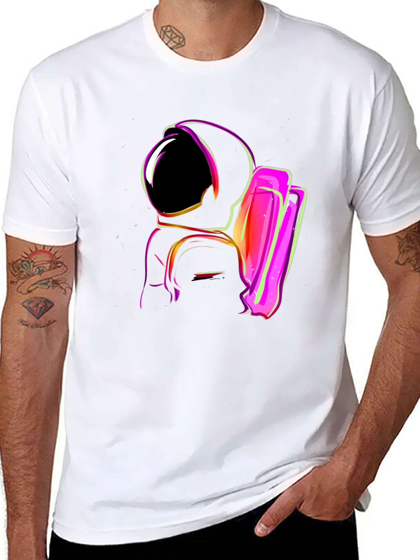 Neon Astronaut Graphic Tee