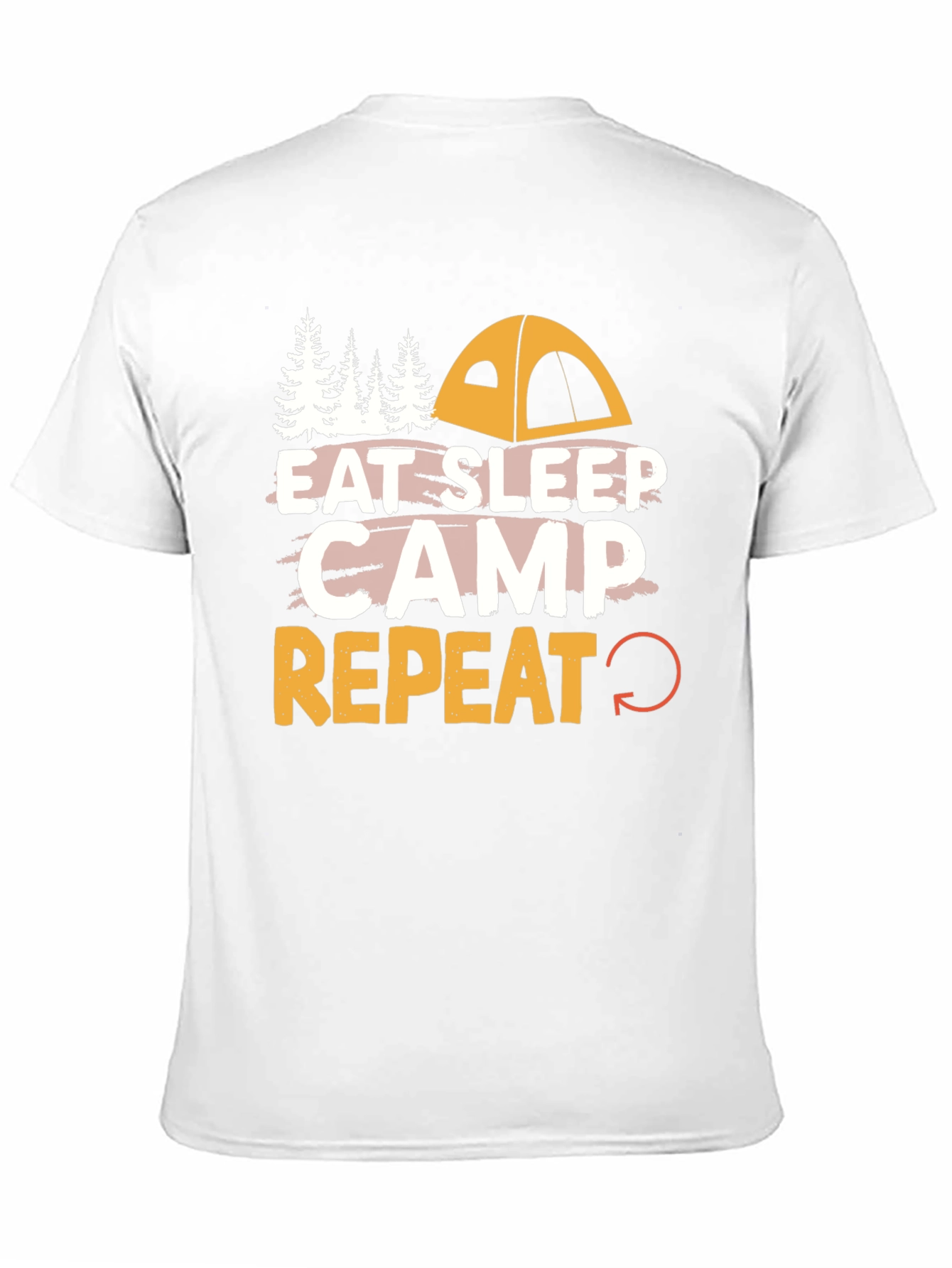 Eat Sleep Camp Repeat Camping Graphic T-Shirt