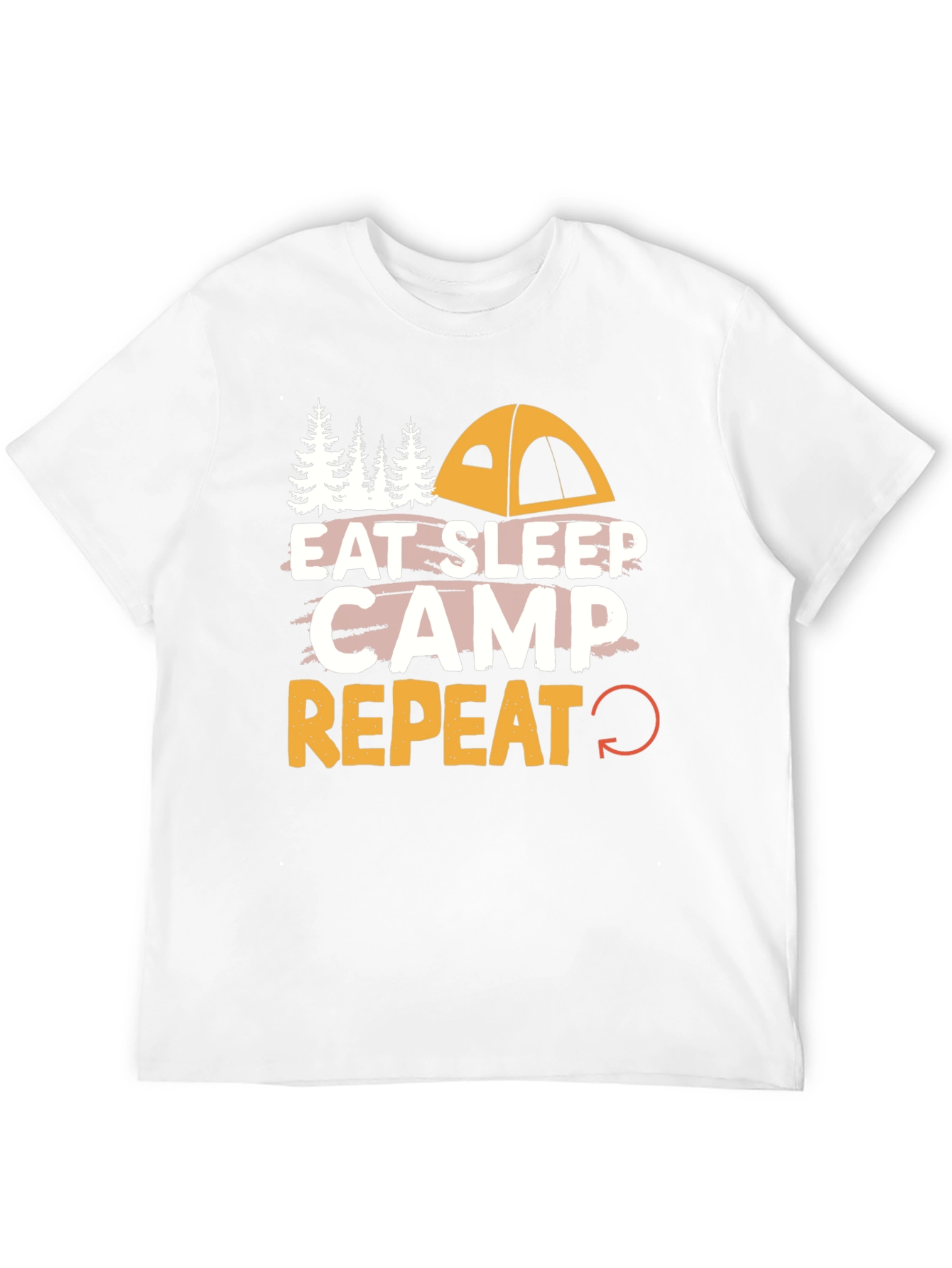 Eat Sleep Camp Repeat Camping Graphic T-Shirt