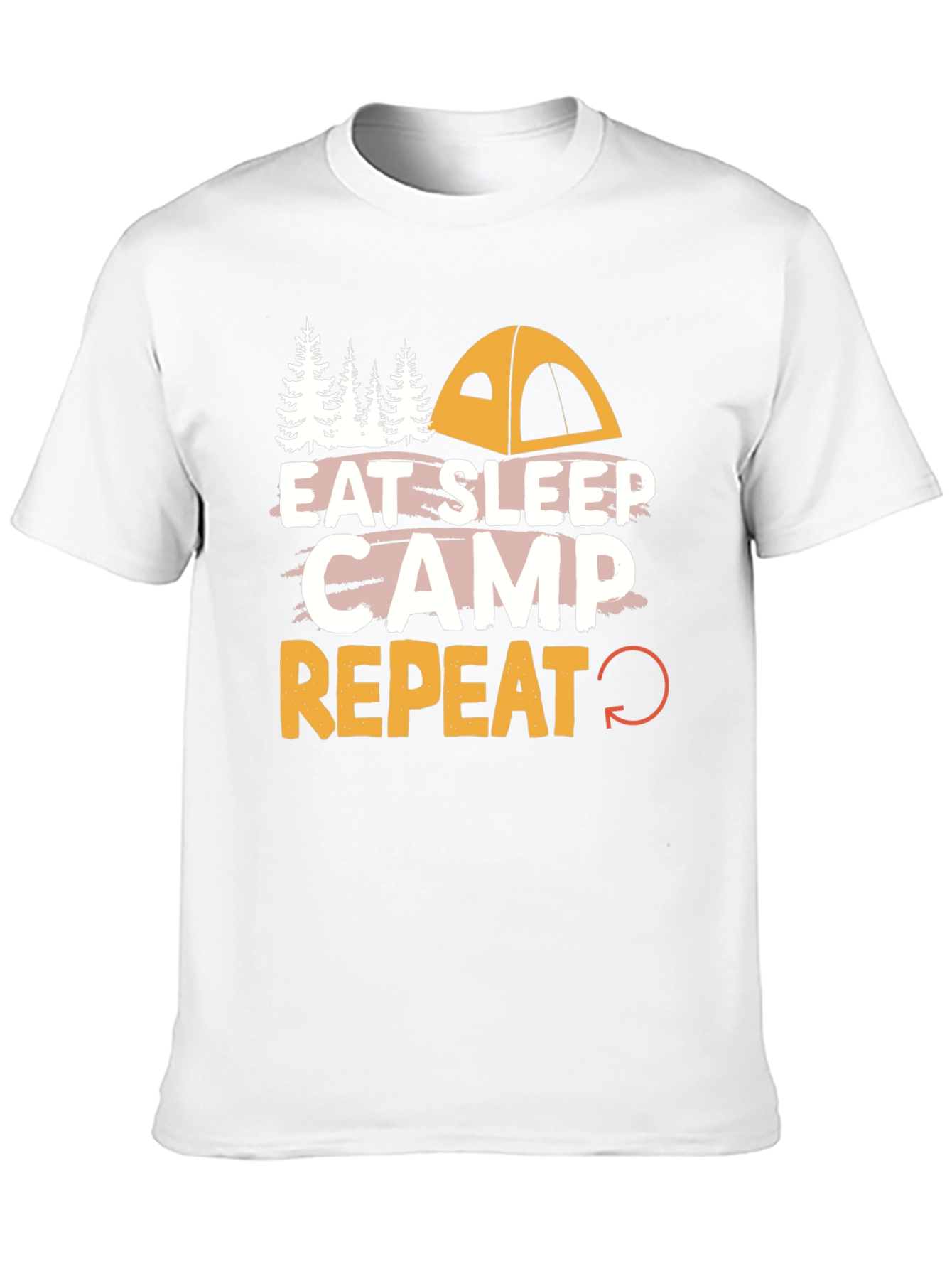 Eat Sleep Camp Repeat Camping Graphic T-Shirt