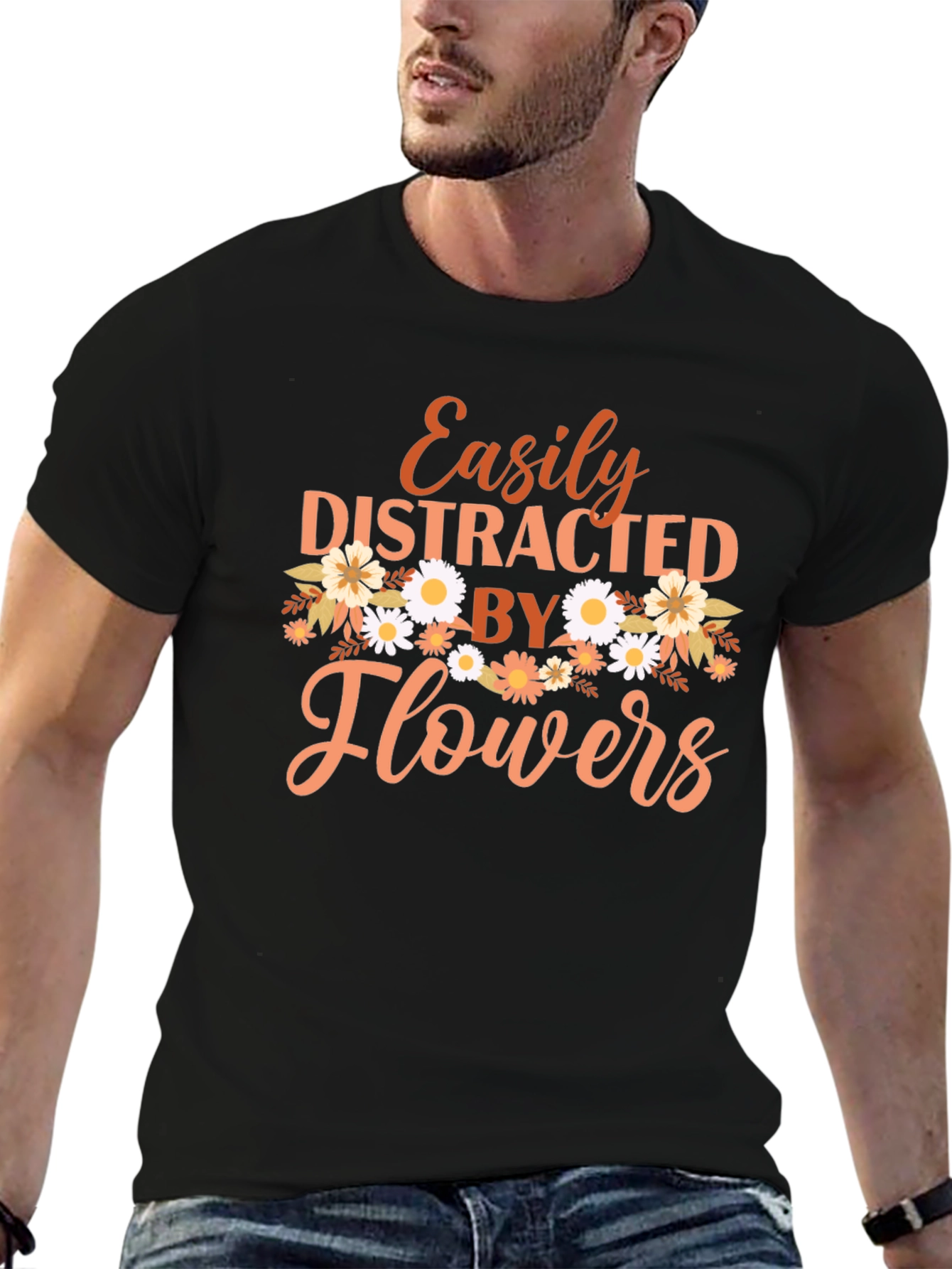 Easily Distracted By Flowers Graphic Tee