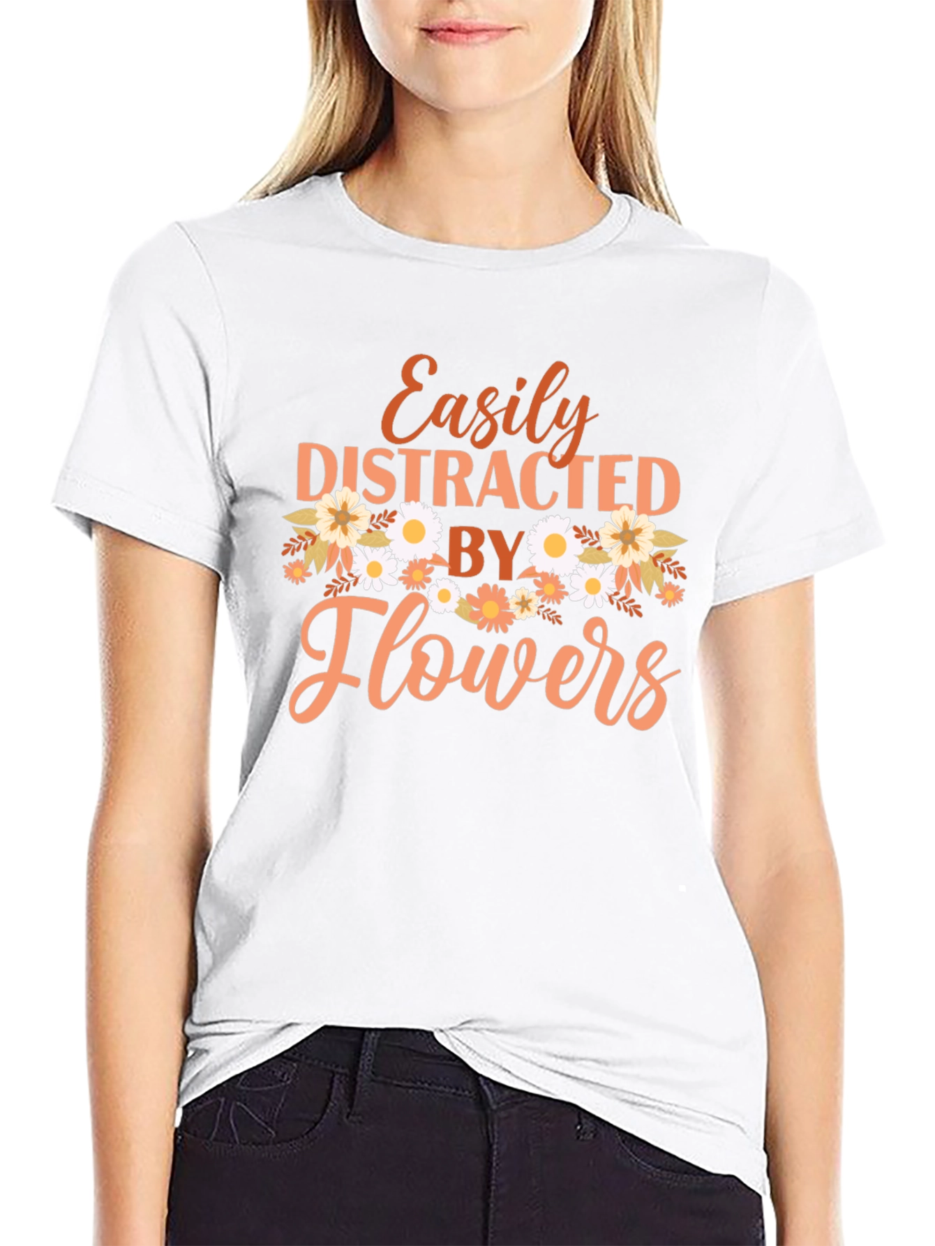 Easily Distracted By Flowers Graphic Tee
