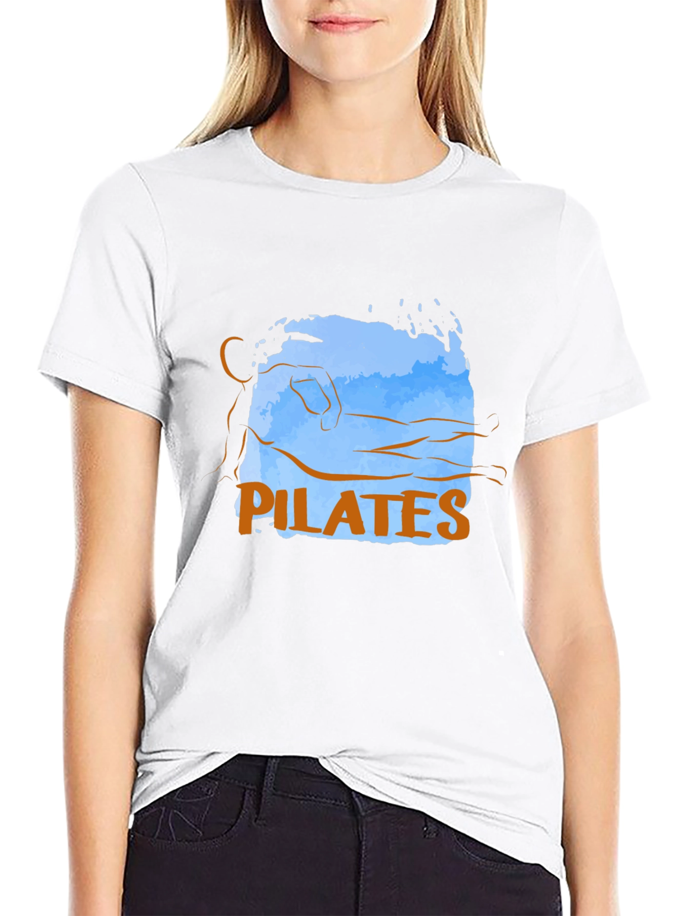 Pilates Pose Graphic Tee - Casual Comfort