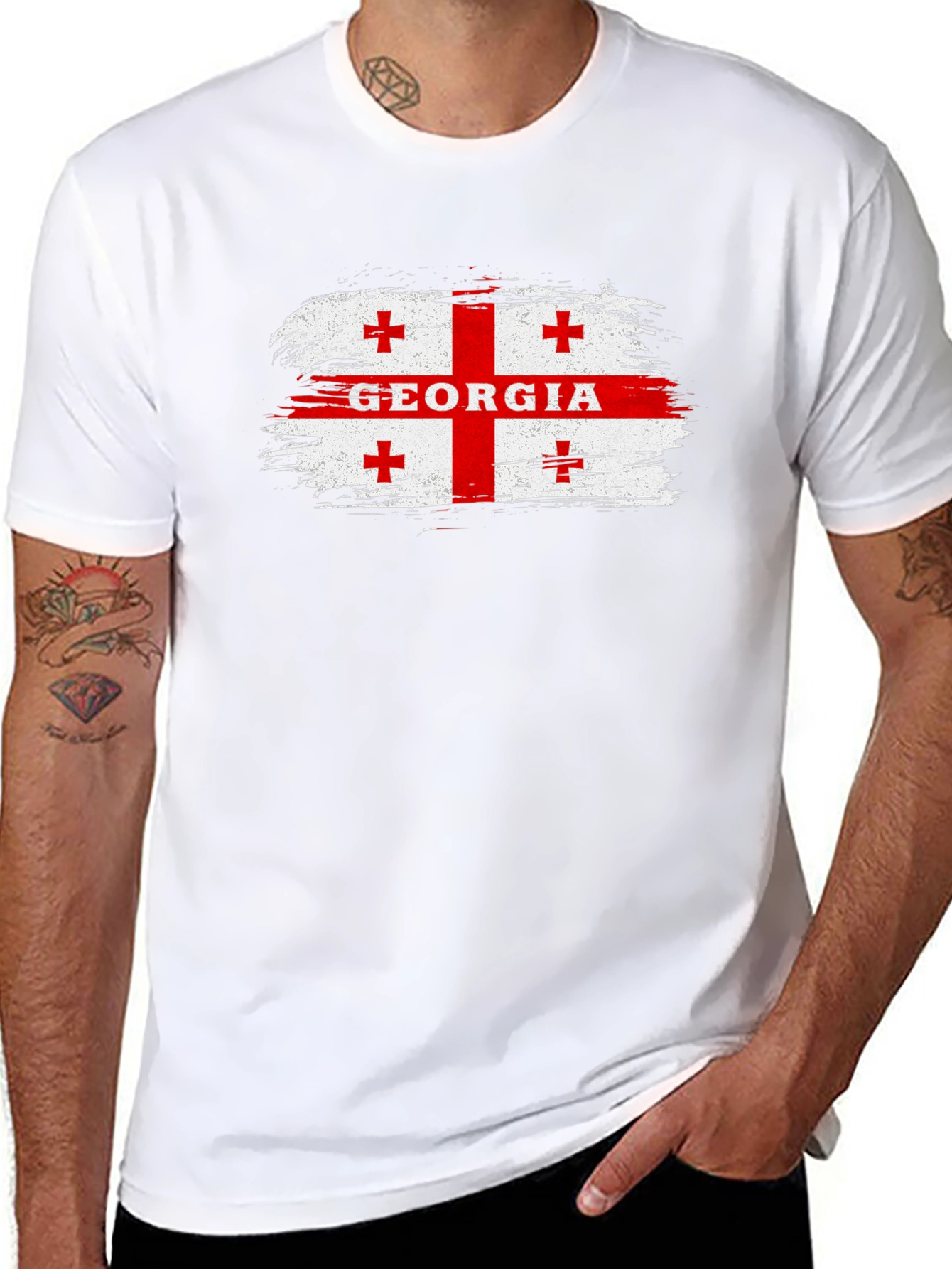 Georgia Flag T-Shirt - Stylish Country Pride Tee
